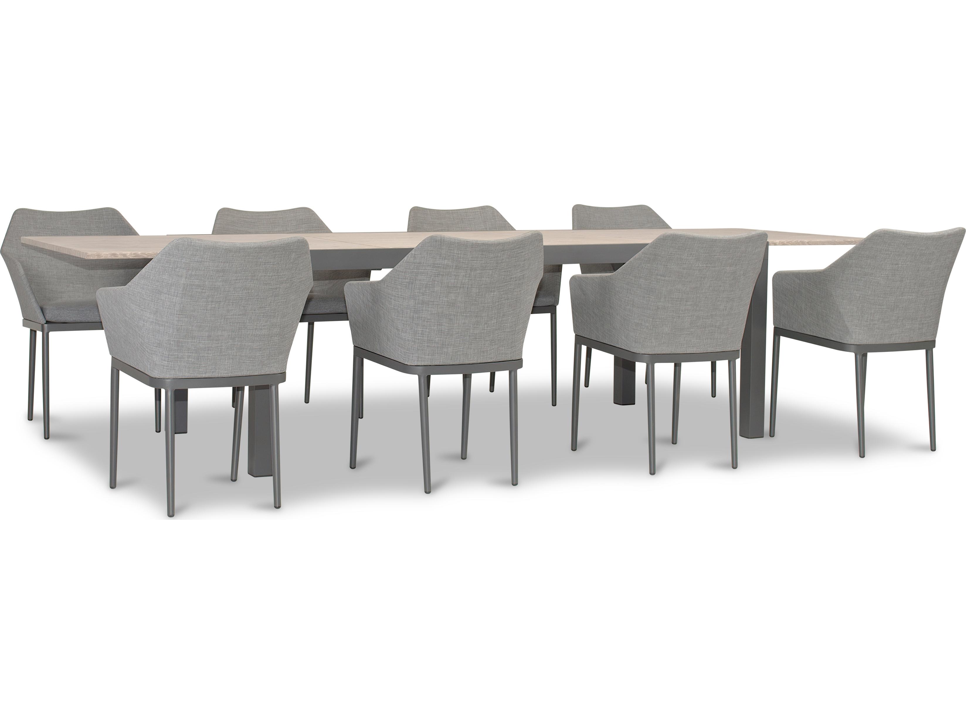 Harmonia Living Tailor Aluminum Classic 9 Piece Outdoor Patio Dining Set