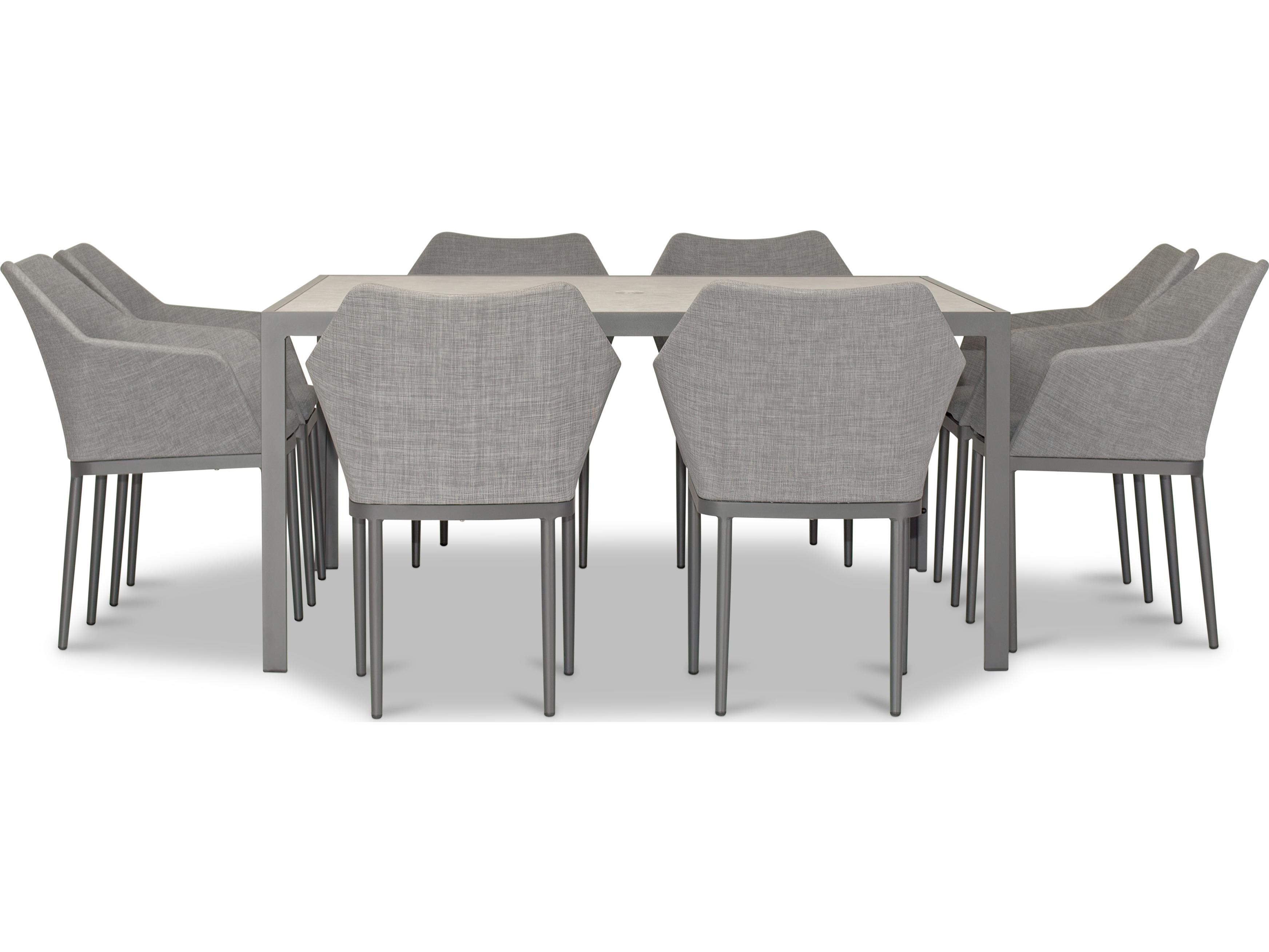 Harmonia Living Tailor Aluminum Classic 8 Seat Patio Dining Set