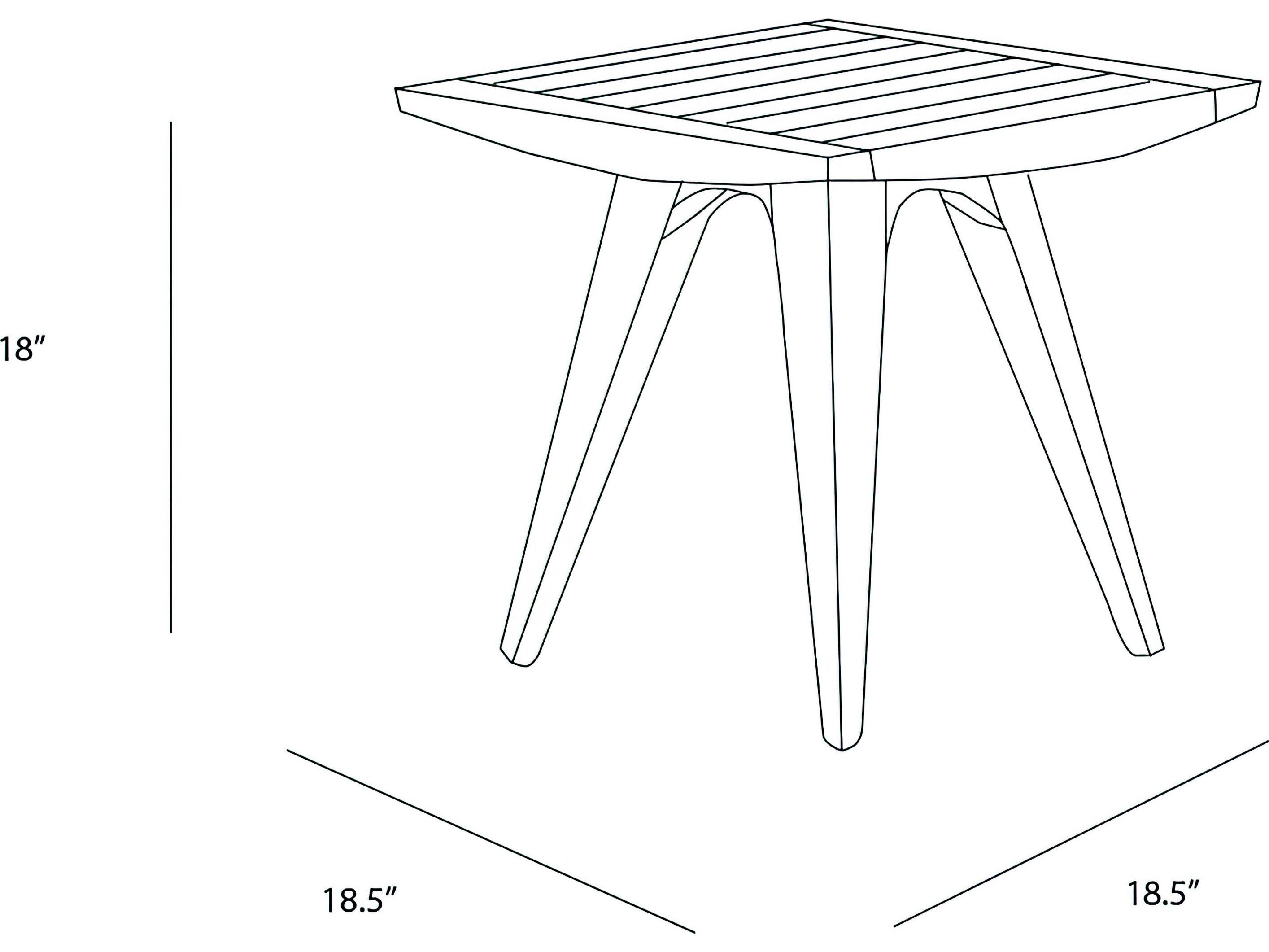 Harmonia Living Tango Teak Square End table
