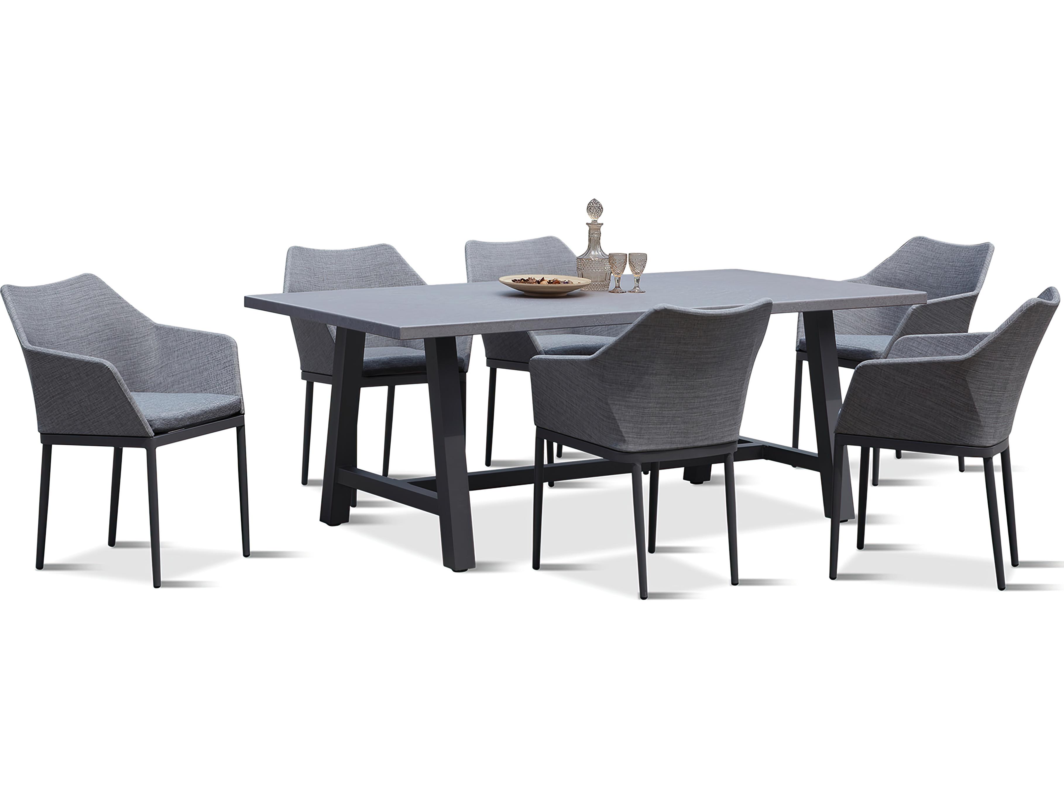 Harmonia Living Tailor Aluminum 7 Piece Outdoor Dining Set