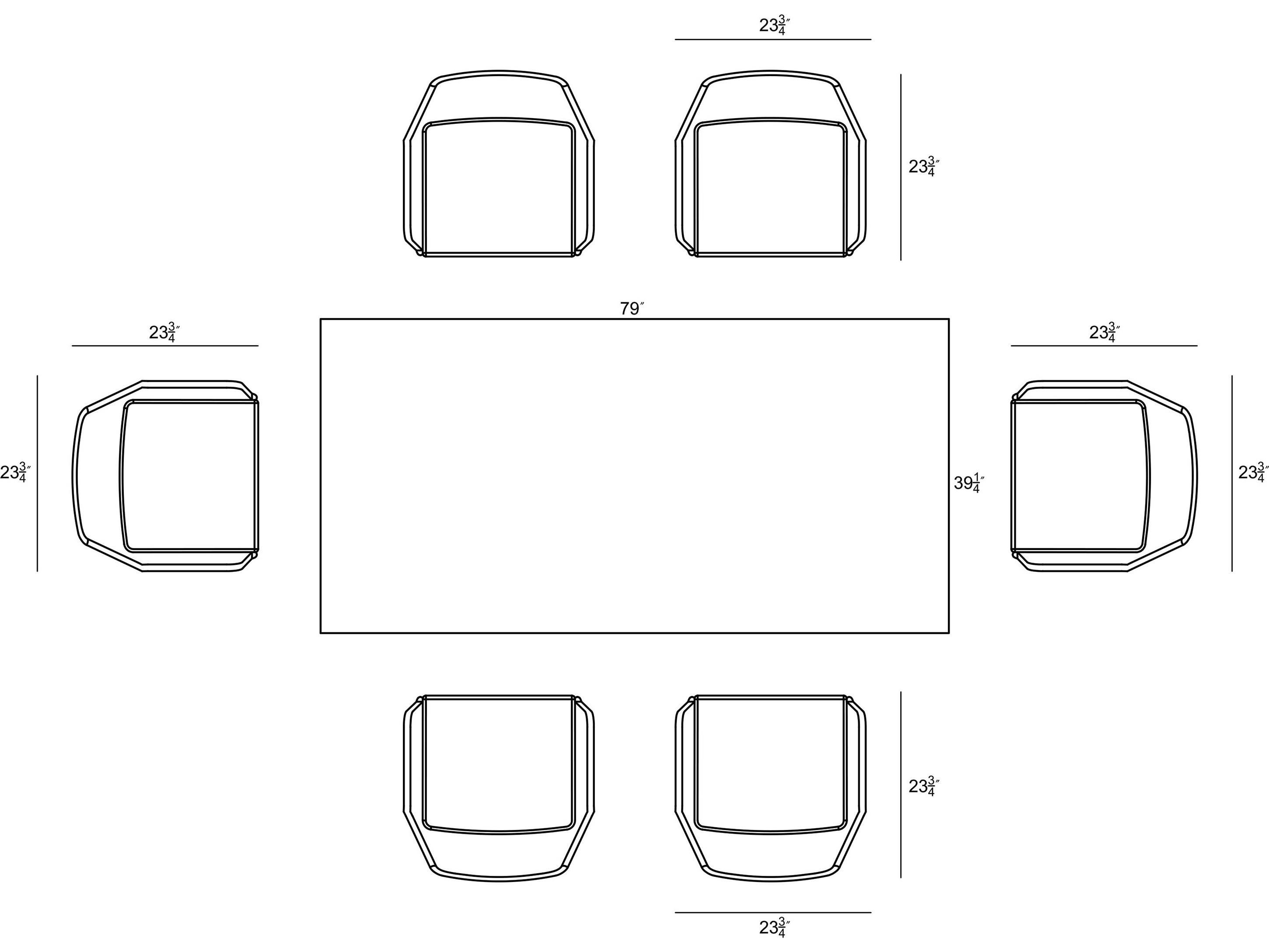 Harmonia Living Tailor Aluminum 7 Piece Outdoor Dining Set