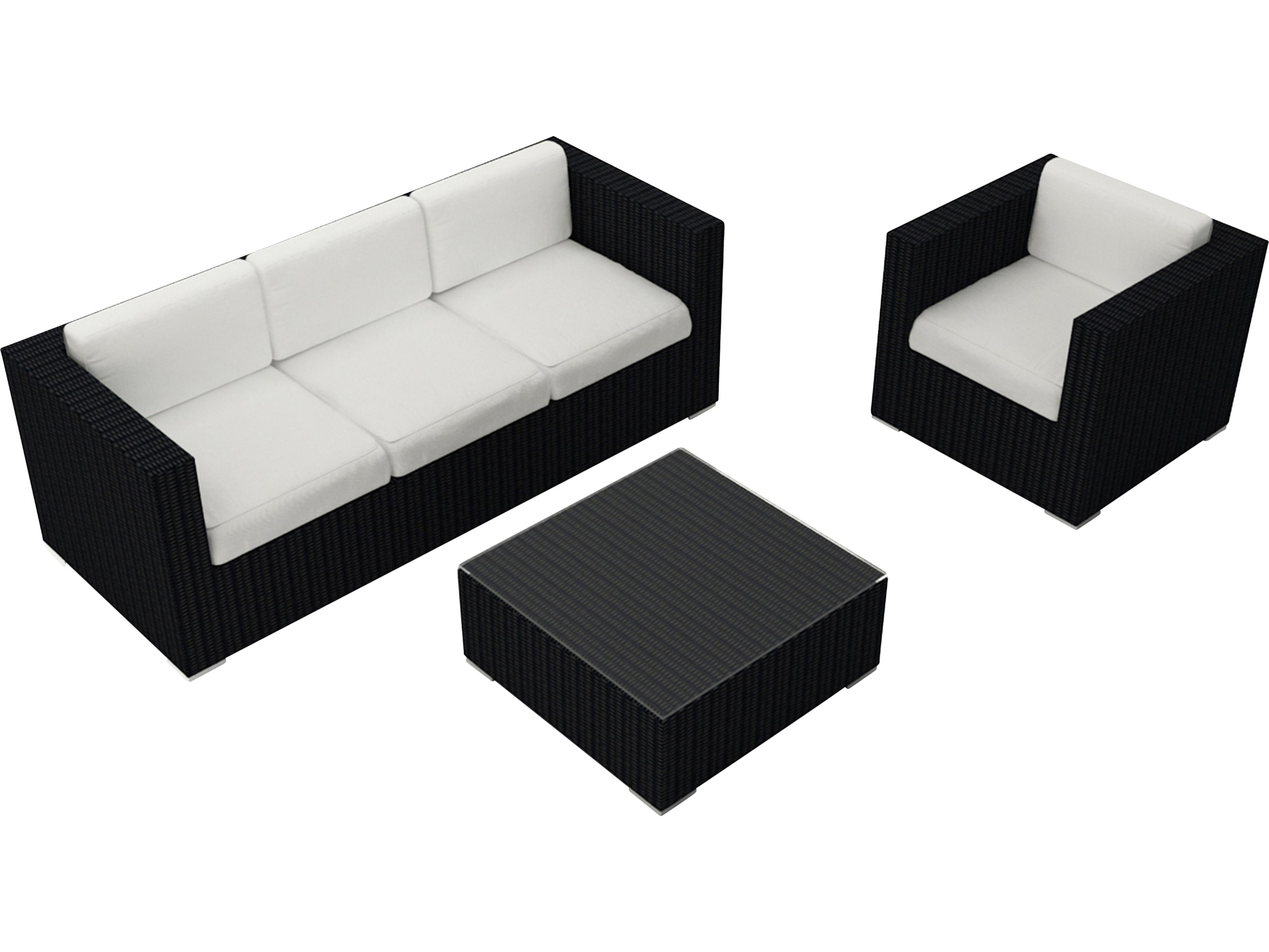 Harmonia Living Urbana HDPE Wicker 3 Piece Sofa Lounge Chair