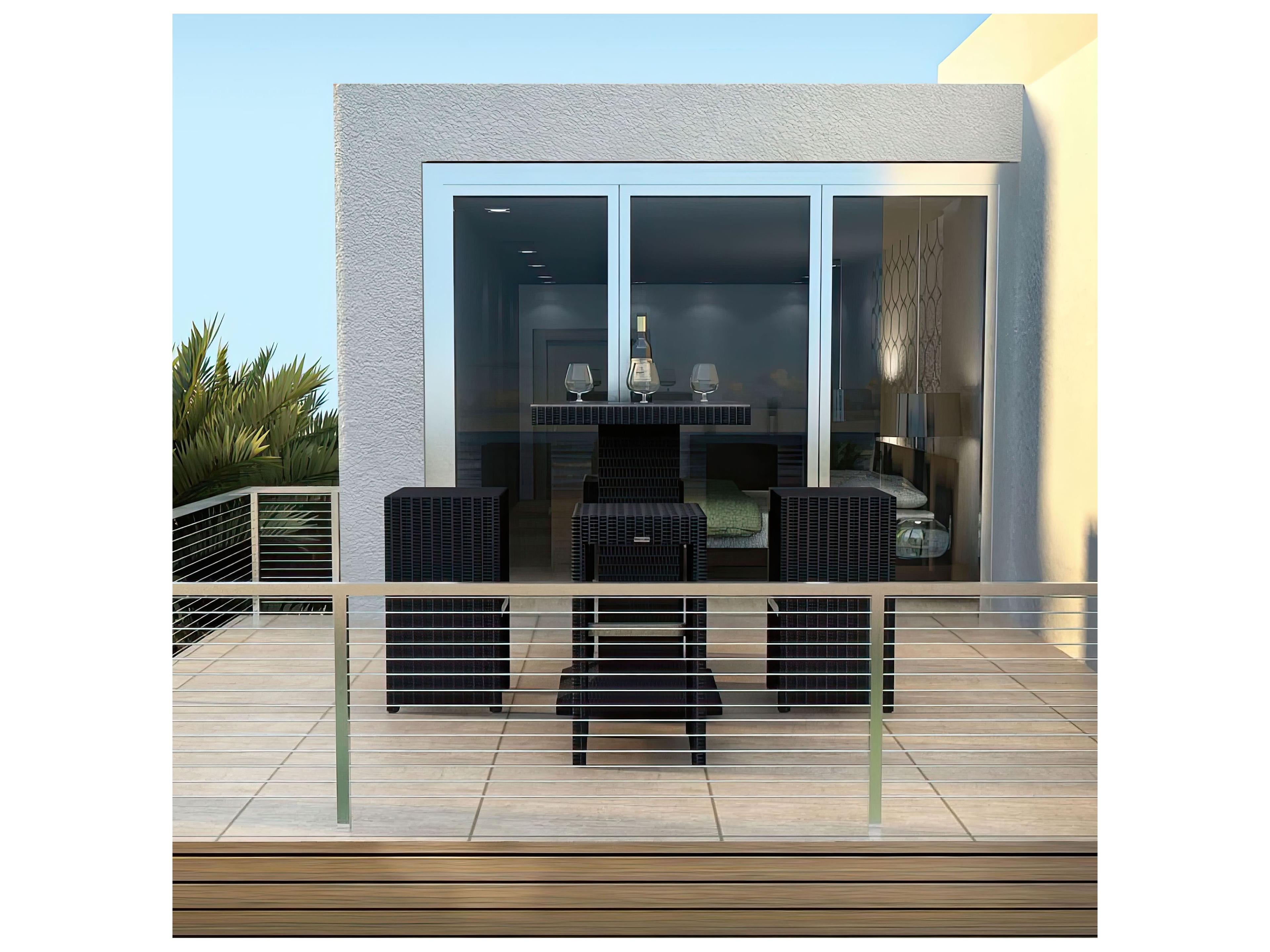 Harmonia Living Urbana HDPE Wicker 5 Piece Bar Set