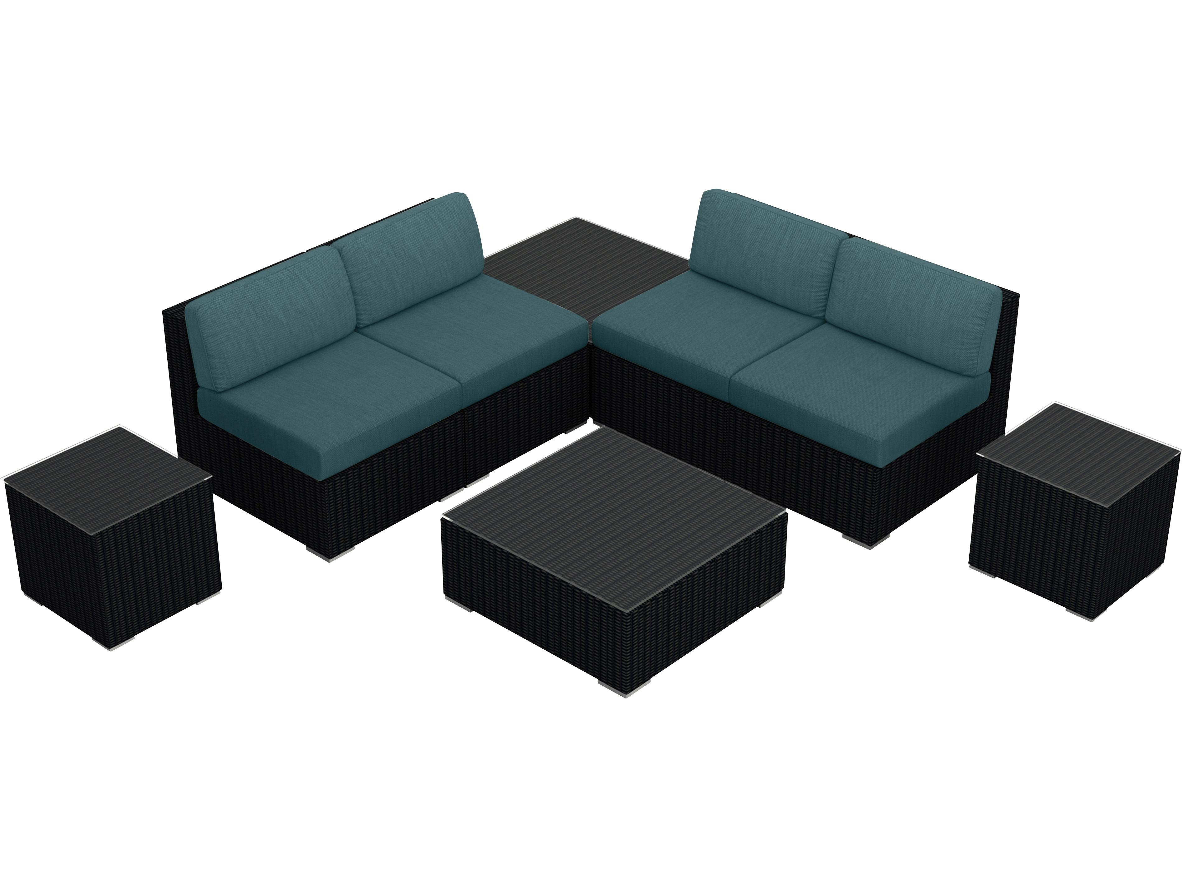 Harmonia Living Urbana HDPE Wicker 8 Piece Sectional Patio Lounge Set