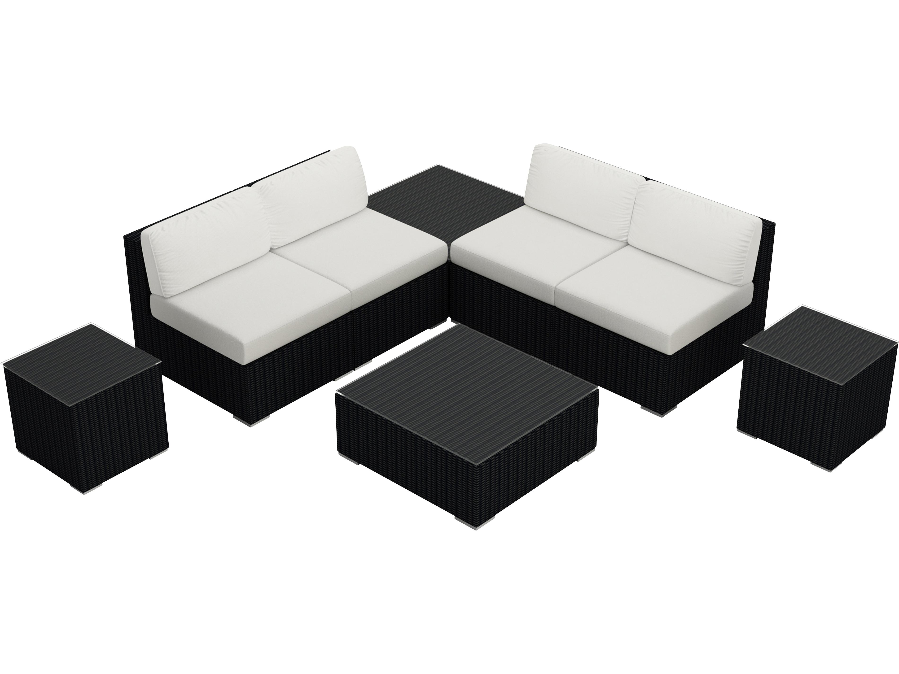Harmonia Living Urbana HDPE Wicker 8 Piece Sectional Patio Lounge Set