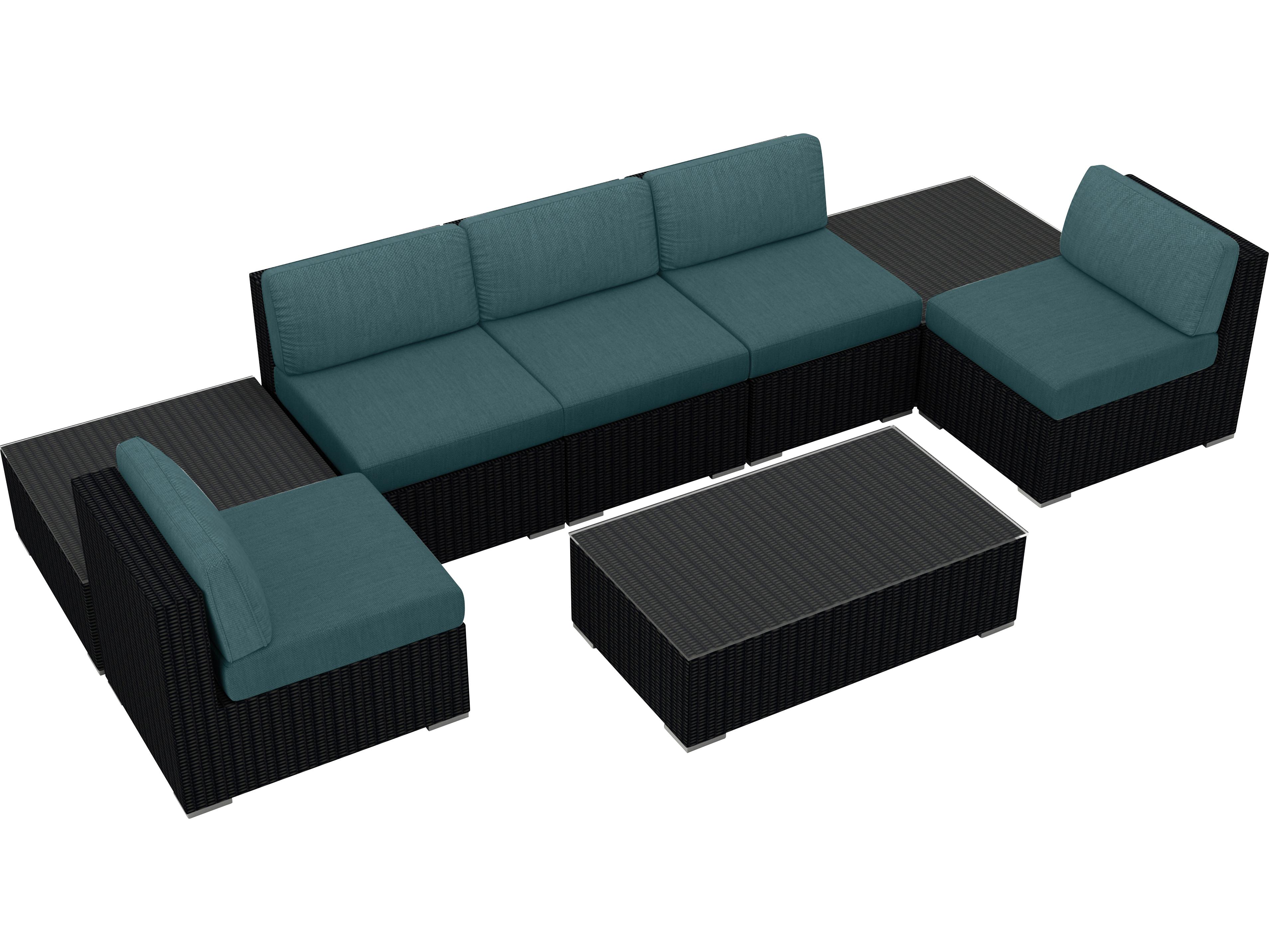 Harmonia Living Urbana HDPE Wicker 8 Piece Sectional Outdoor Lounge Set