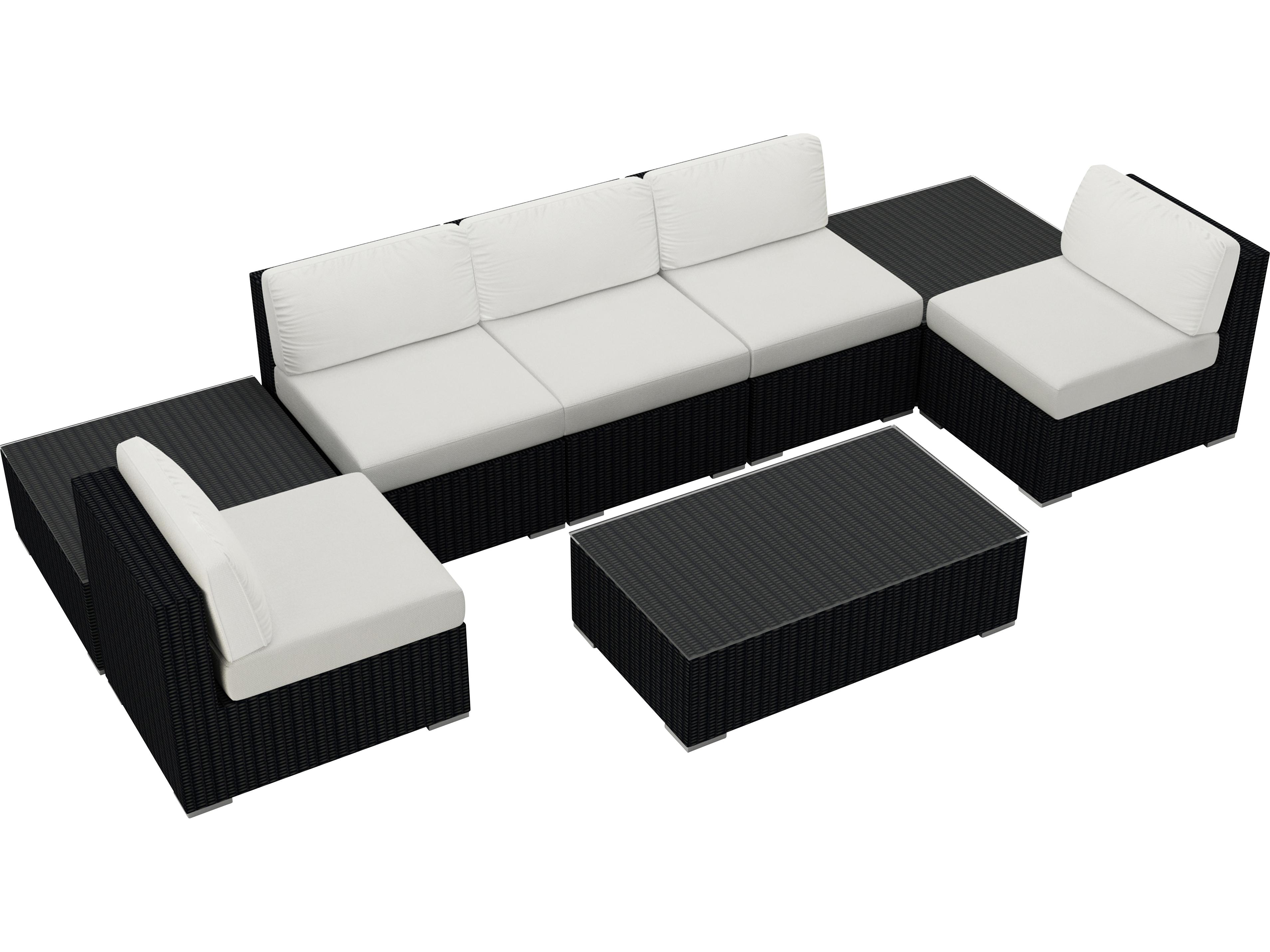 Harmonia Living Urbana HDPE Wicker 8 Piece Sectional Outdoor Lounge Set