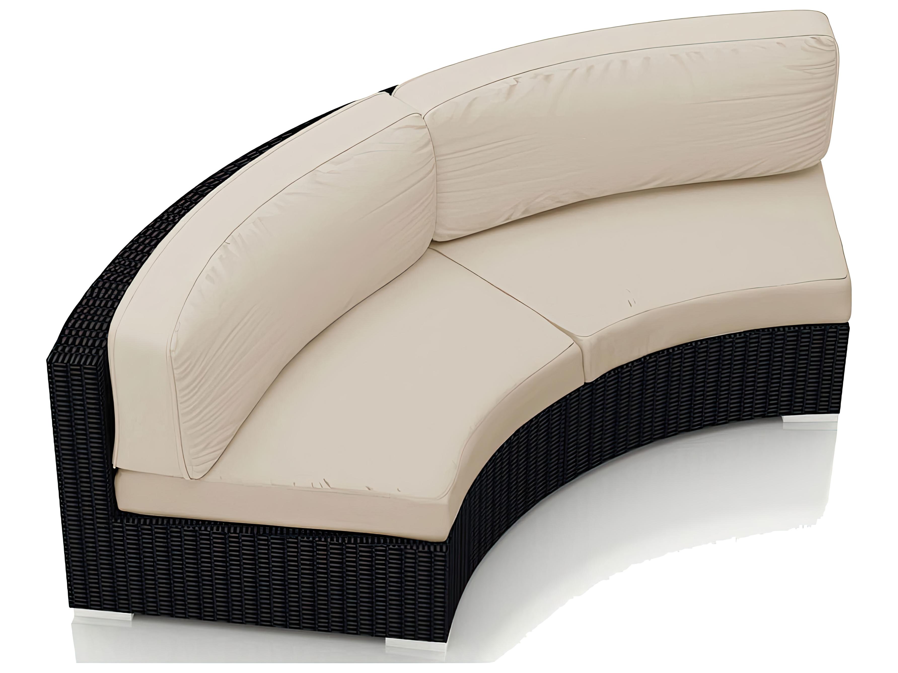 Harmonia Living Urbana Wicker Curve Patio Loveseat