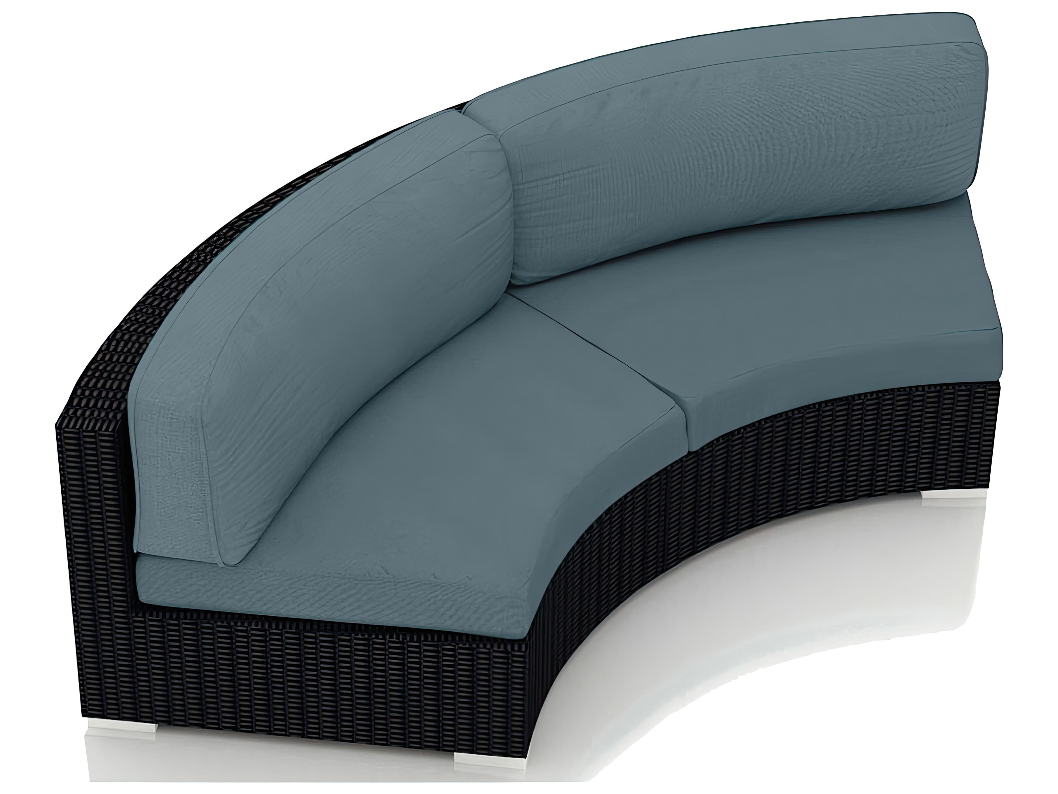 Harmonia Living Urbana Wicker Curve Patio Loveseat