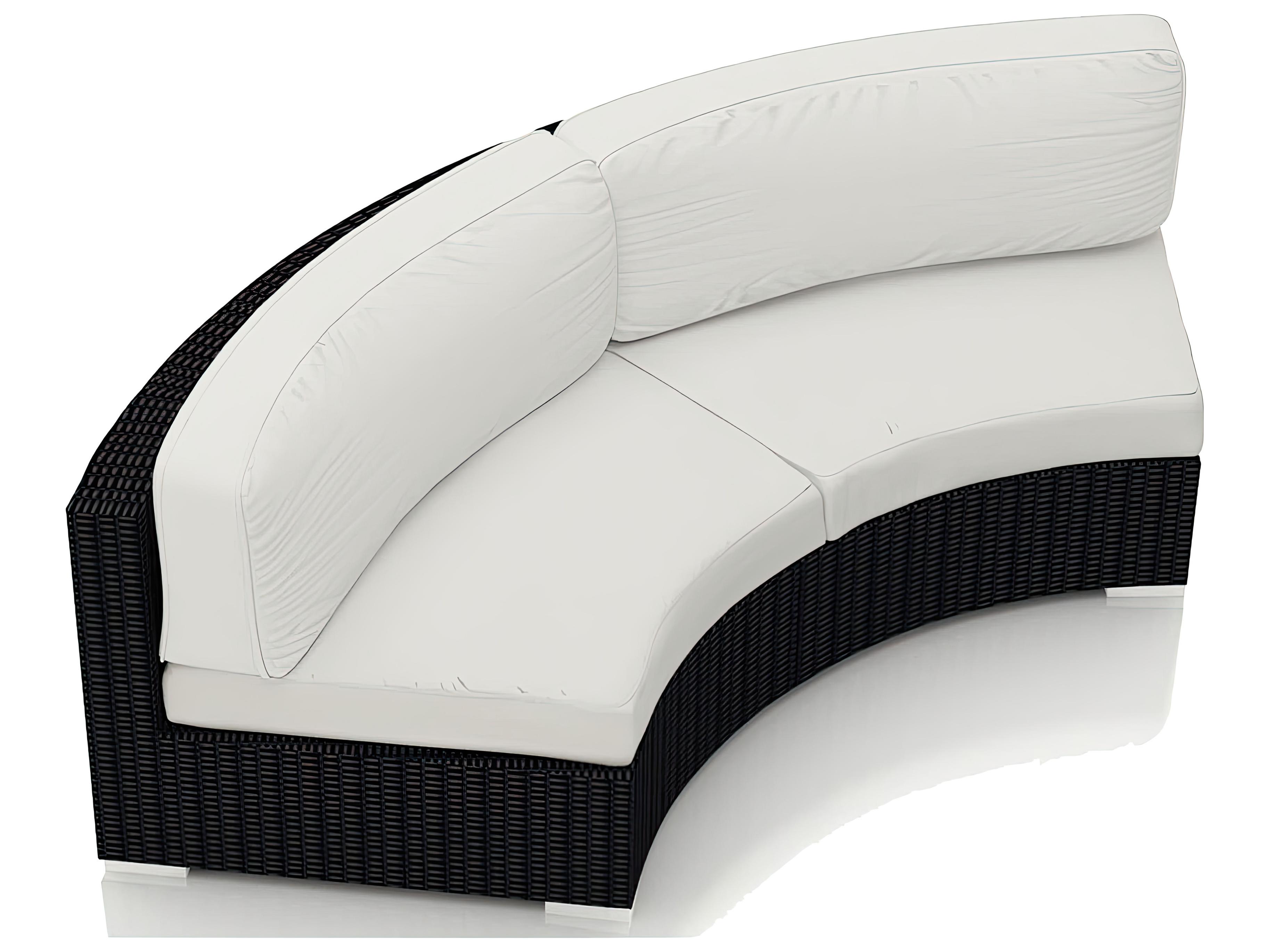 Harmonia Living Urbana Wicker Curve Patio Loveseat