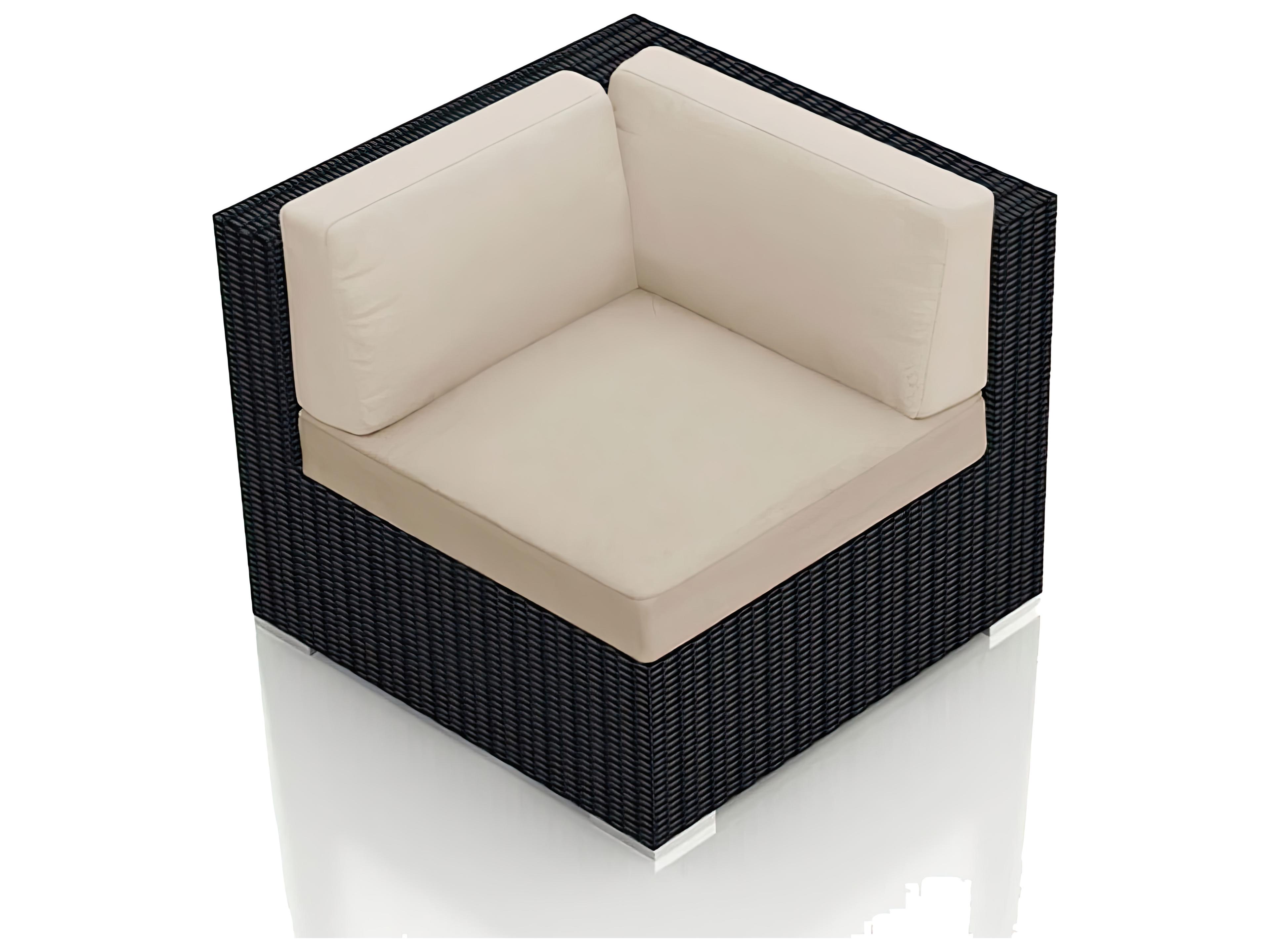 Harmonia Living Urbana Wicker Corner Section Outdoor Patio Lounge Chair