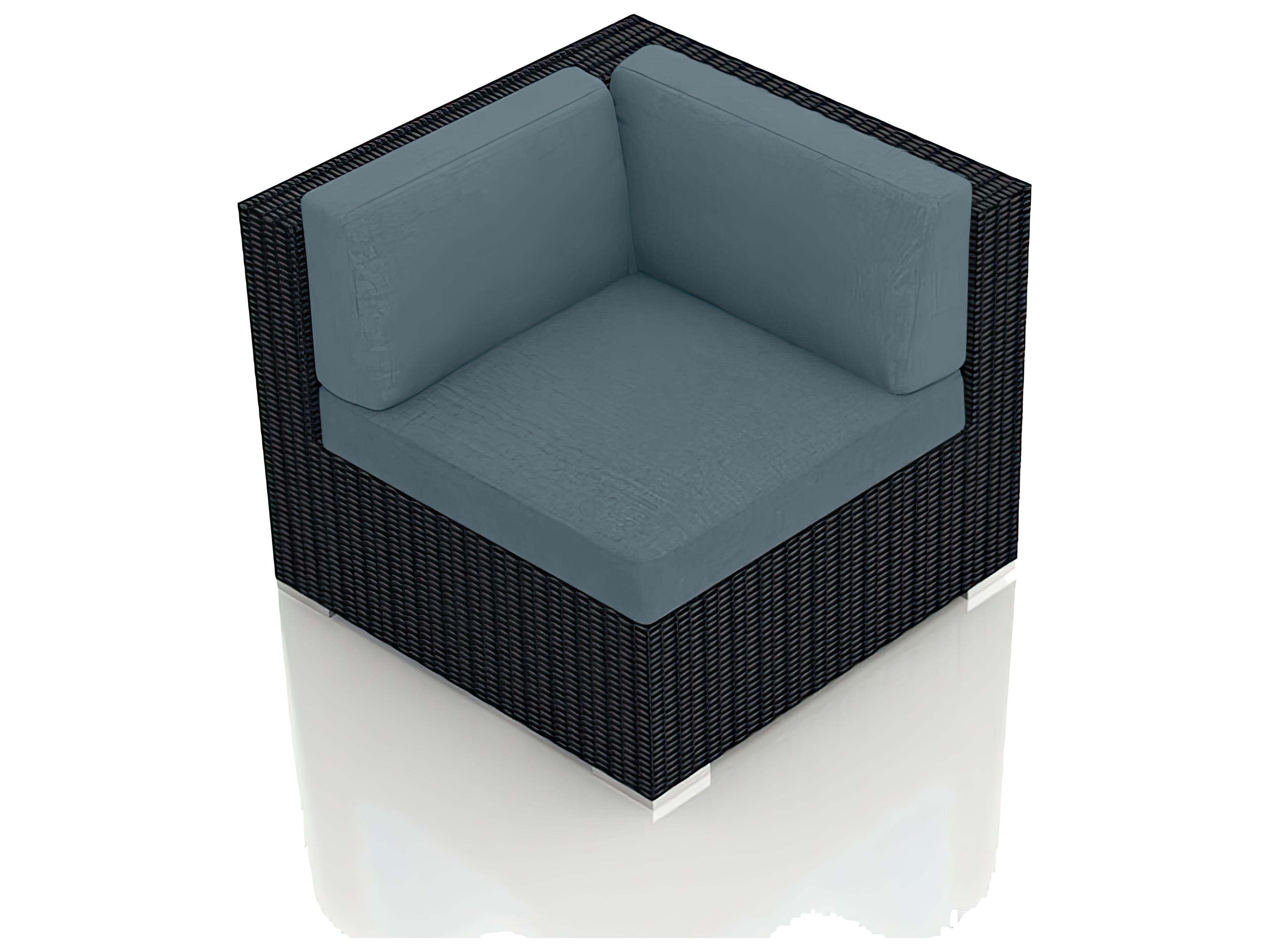 Harmonia Living Urbana Wicker Corner Section Outdoor Patio Lounge Chair