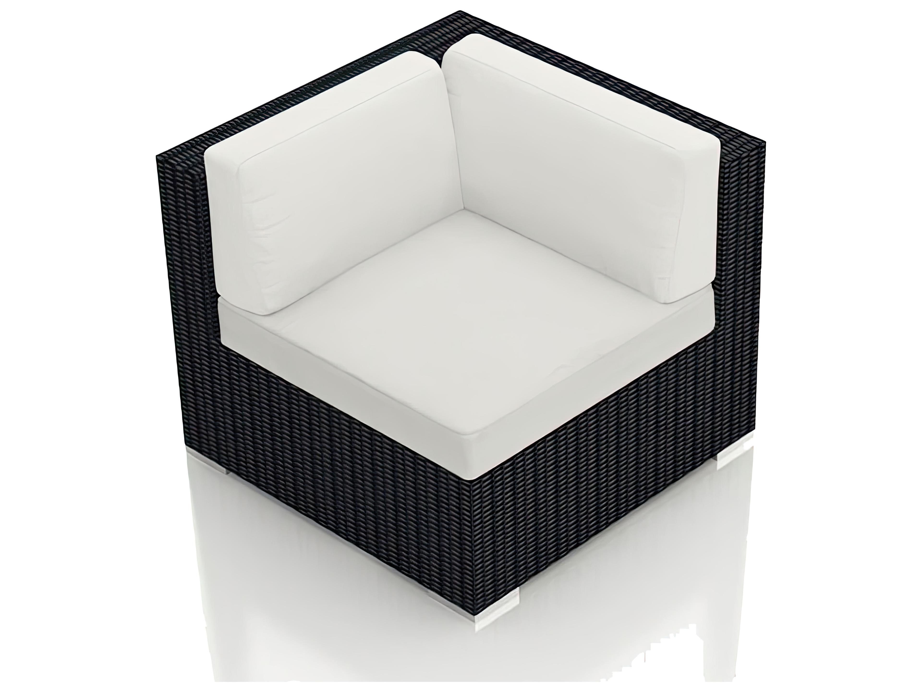 Harmonia Living Urbana Wicker Corner Section Outdoor Patio Lounge Chair