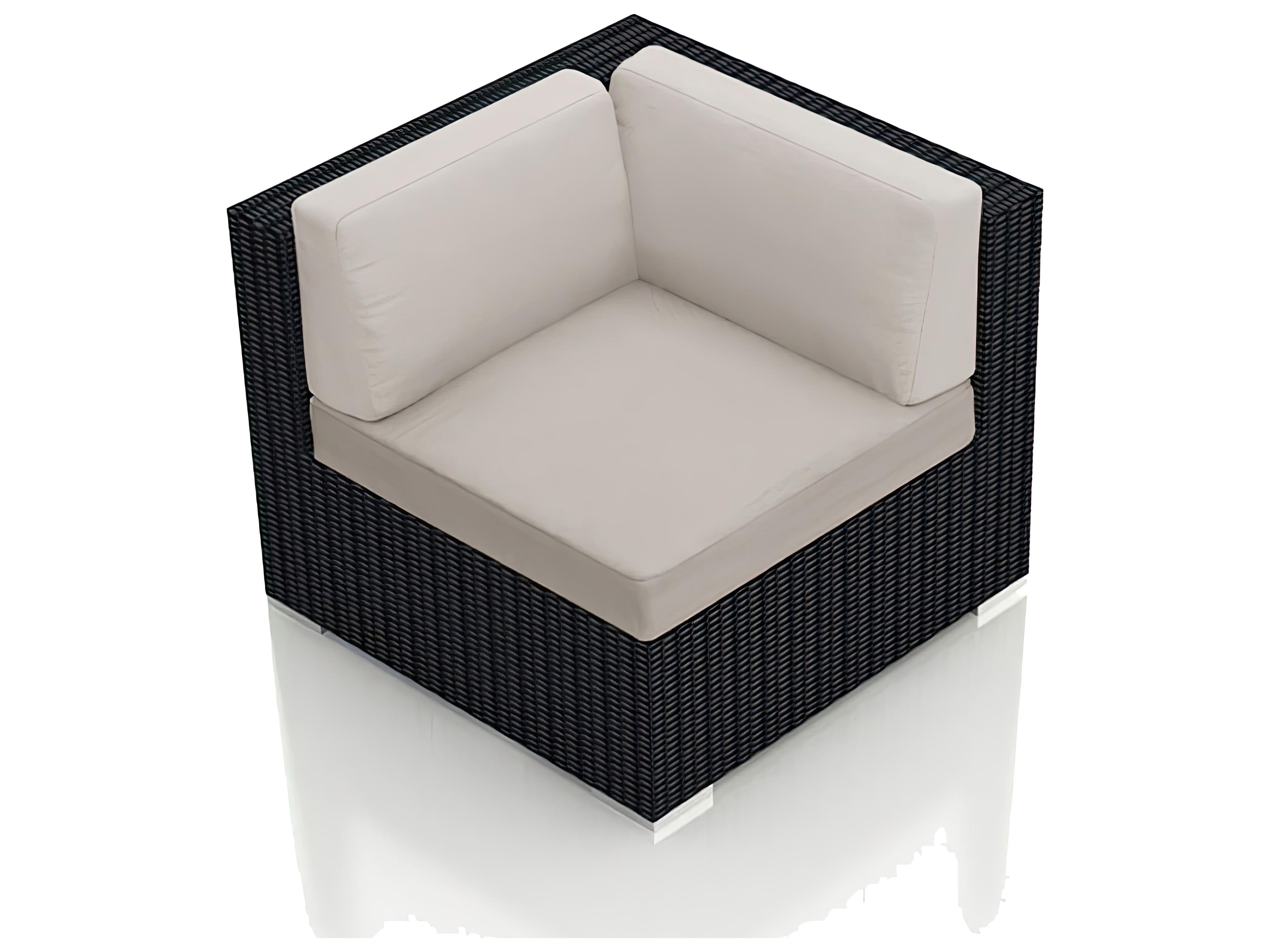 Harmonia Living Urbana Wicker Corner Section Outdoor Patio Lounge Chair