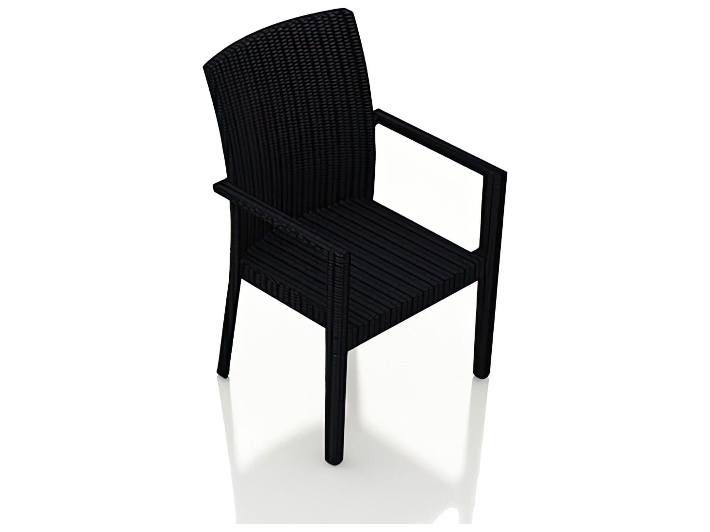 Harmonia Living Urbana Wicker Stackable Patio Dining Arm Chair