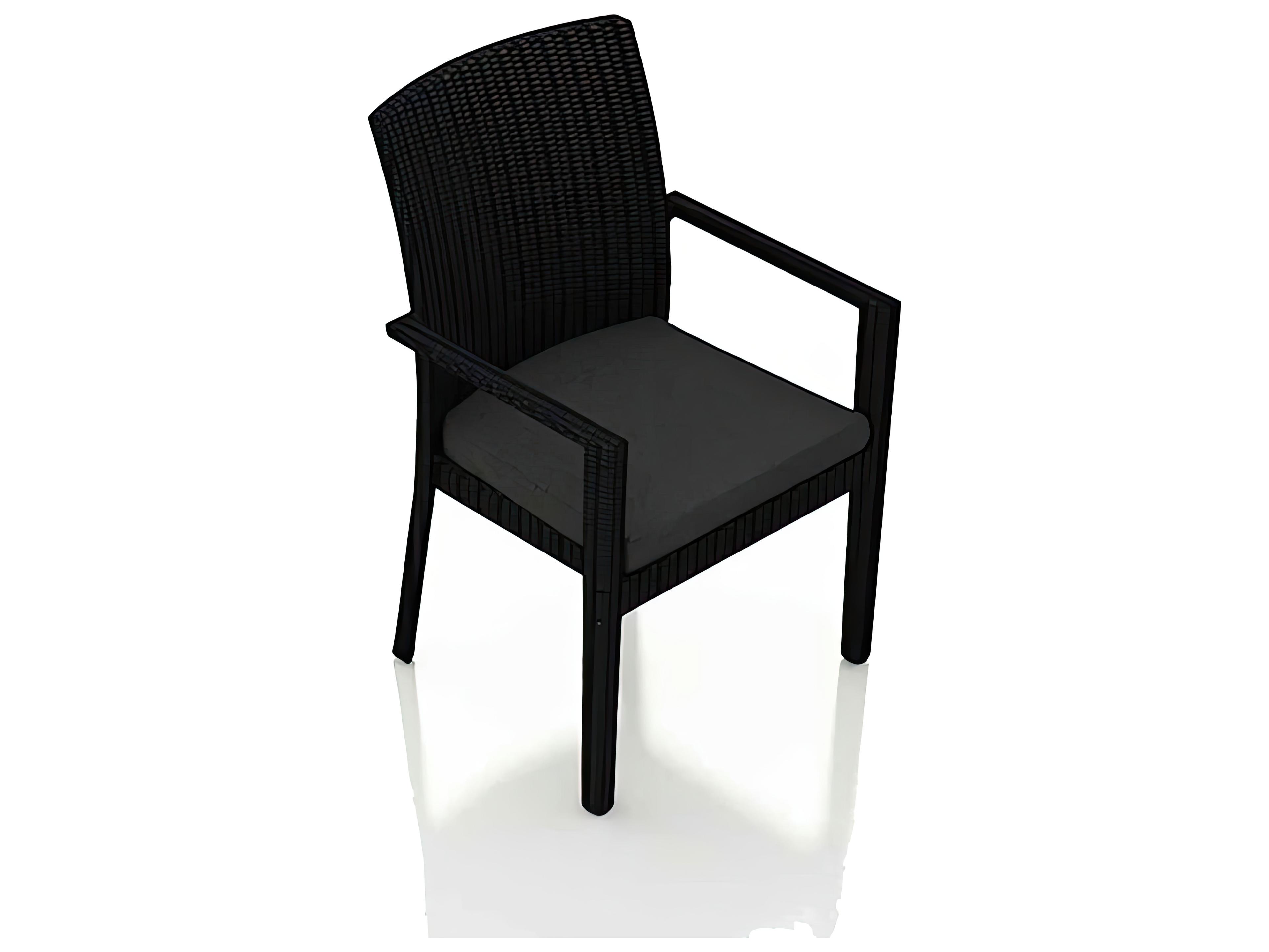 Harmonia Living Urbana Wicker Stackable Patio Dining Arm Chair