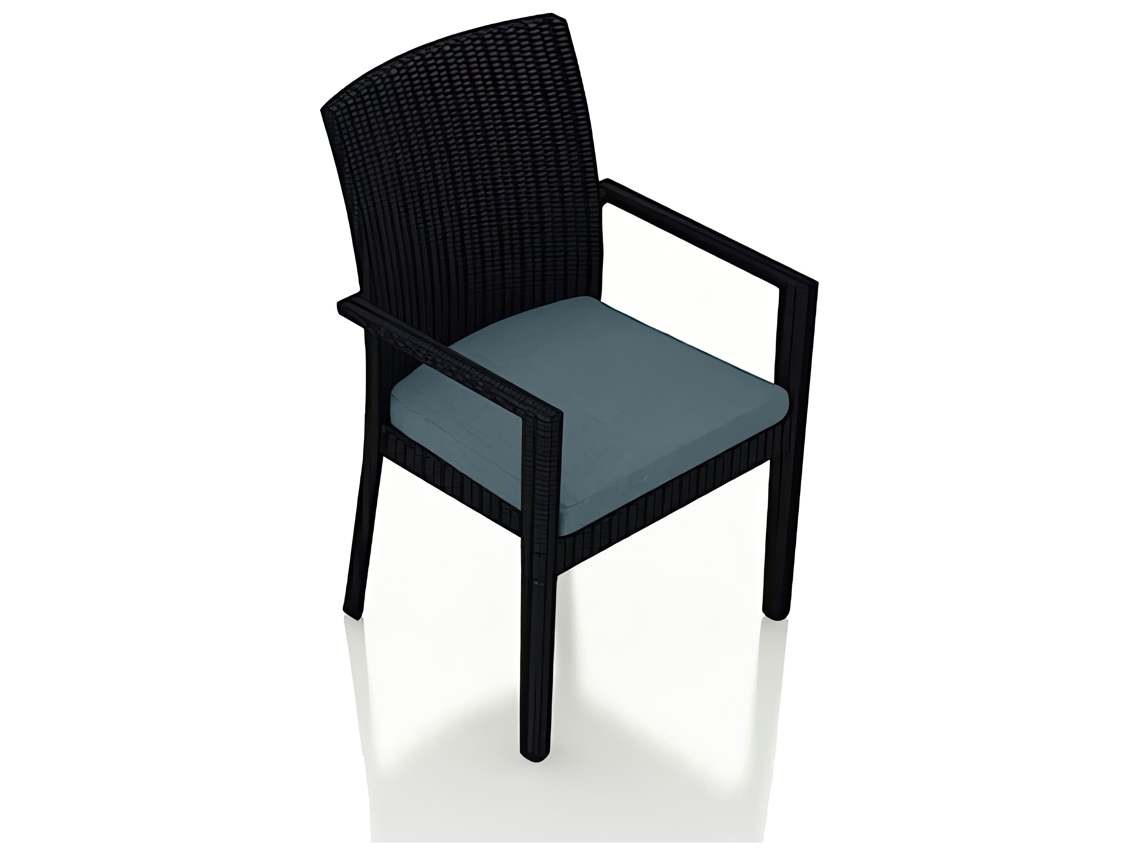 Harmonia Living Urbana Wicker Stackable Patio Dining Arm Chair