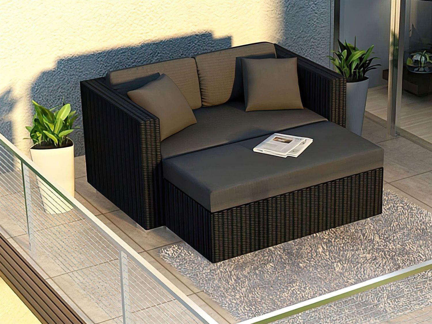 Harmonia Living Urbana Wicker Day Lounger
