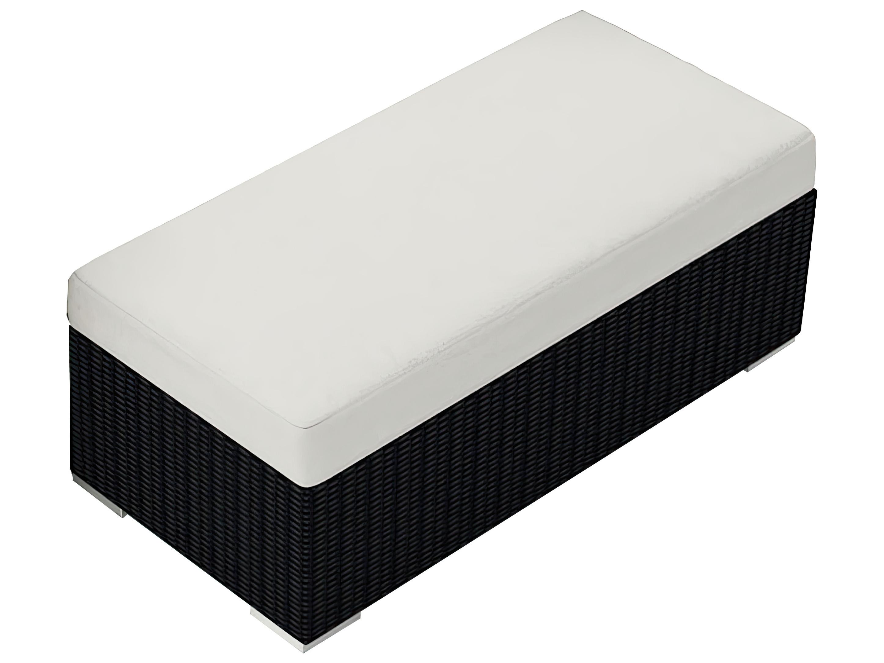 Harmonia Living Urbana Wicker Double Outdoor Patio Ottoman