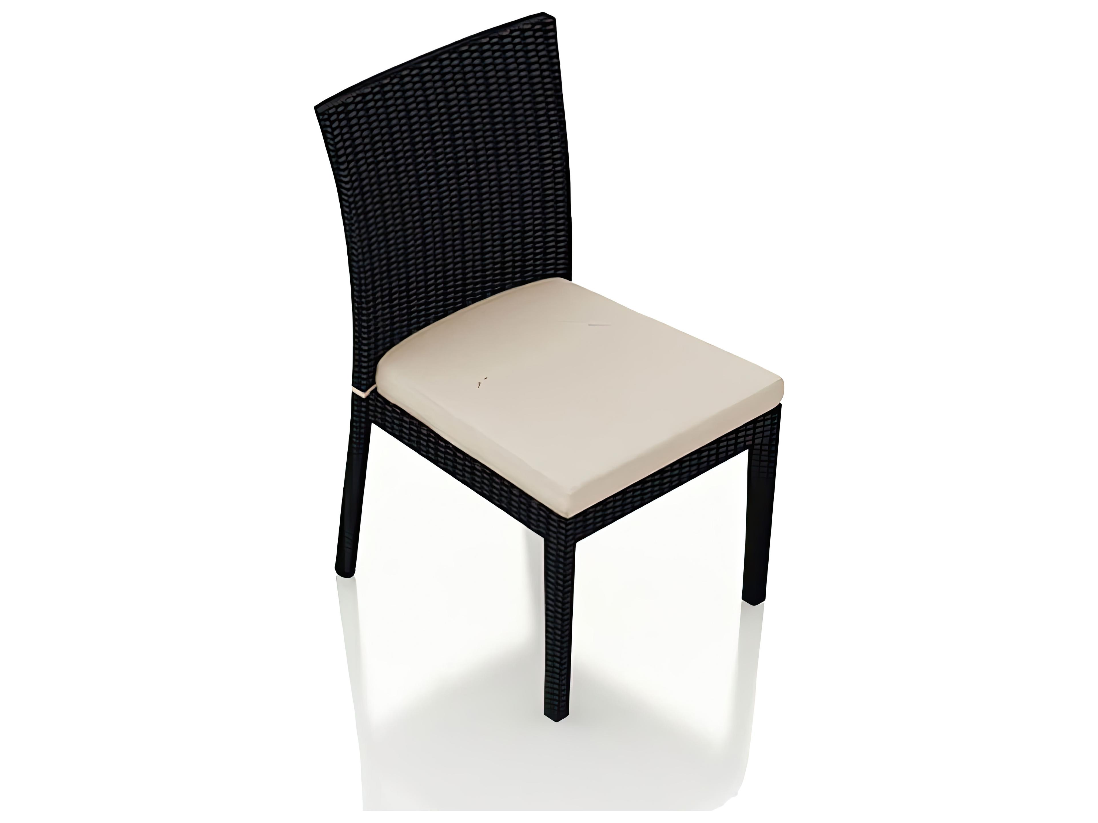 Harmonia Living Urbana Wicker Stackable Patio Dining Side Chair