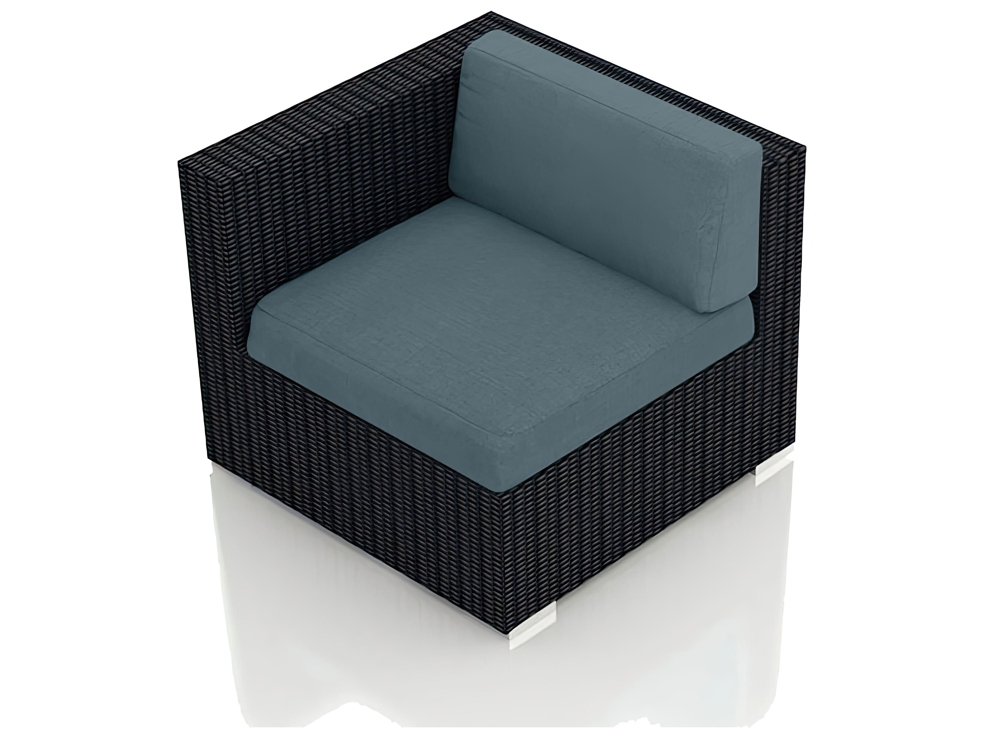 Harmonia Living Urbana Wicker Left Arm Section Patio Lounge Chair