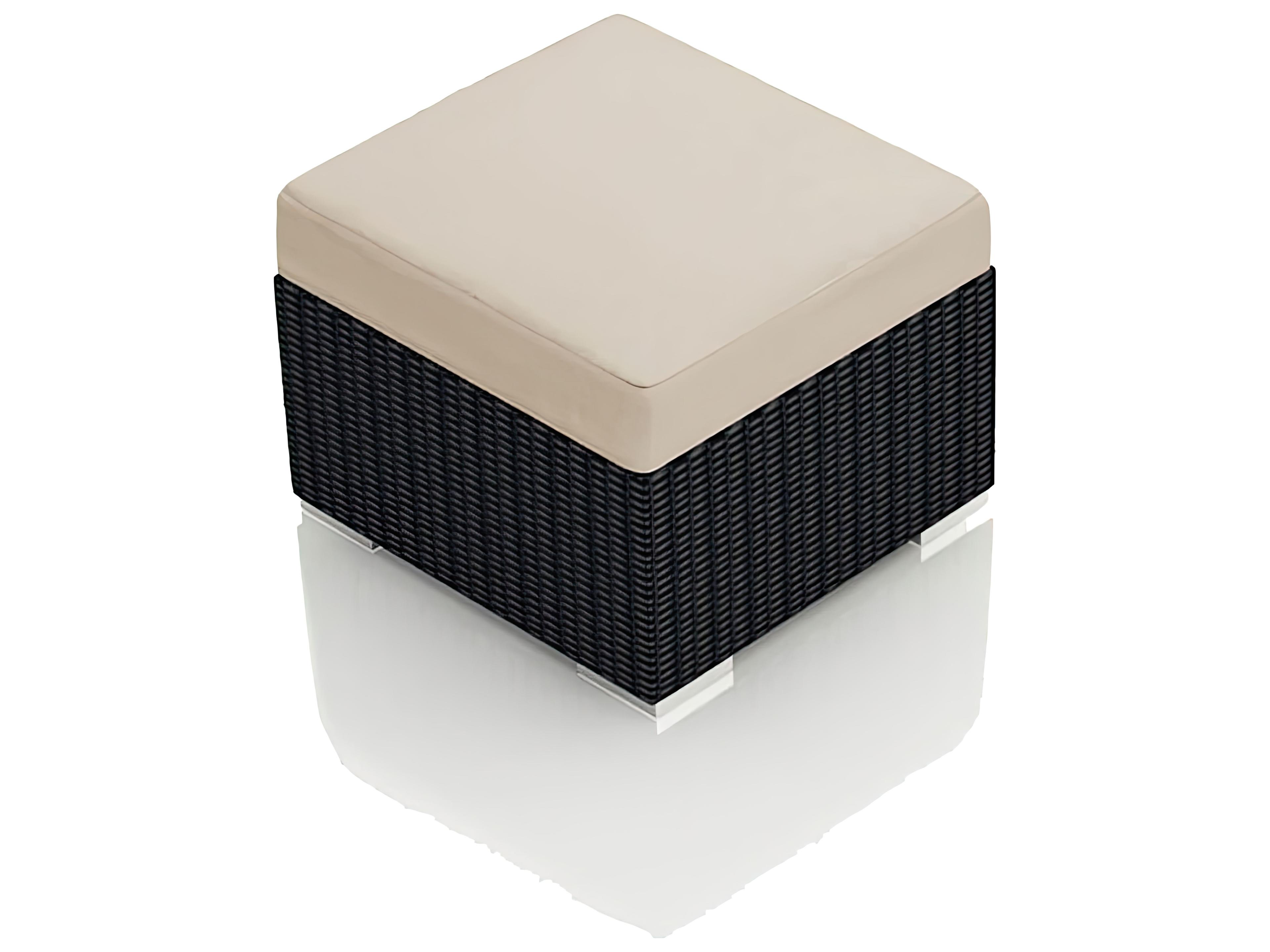 Harmonia Living Urbana Wicker Double Patio Ottoman