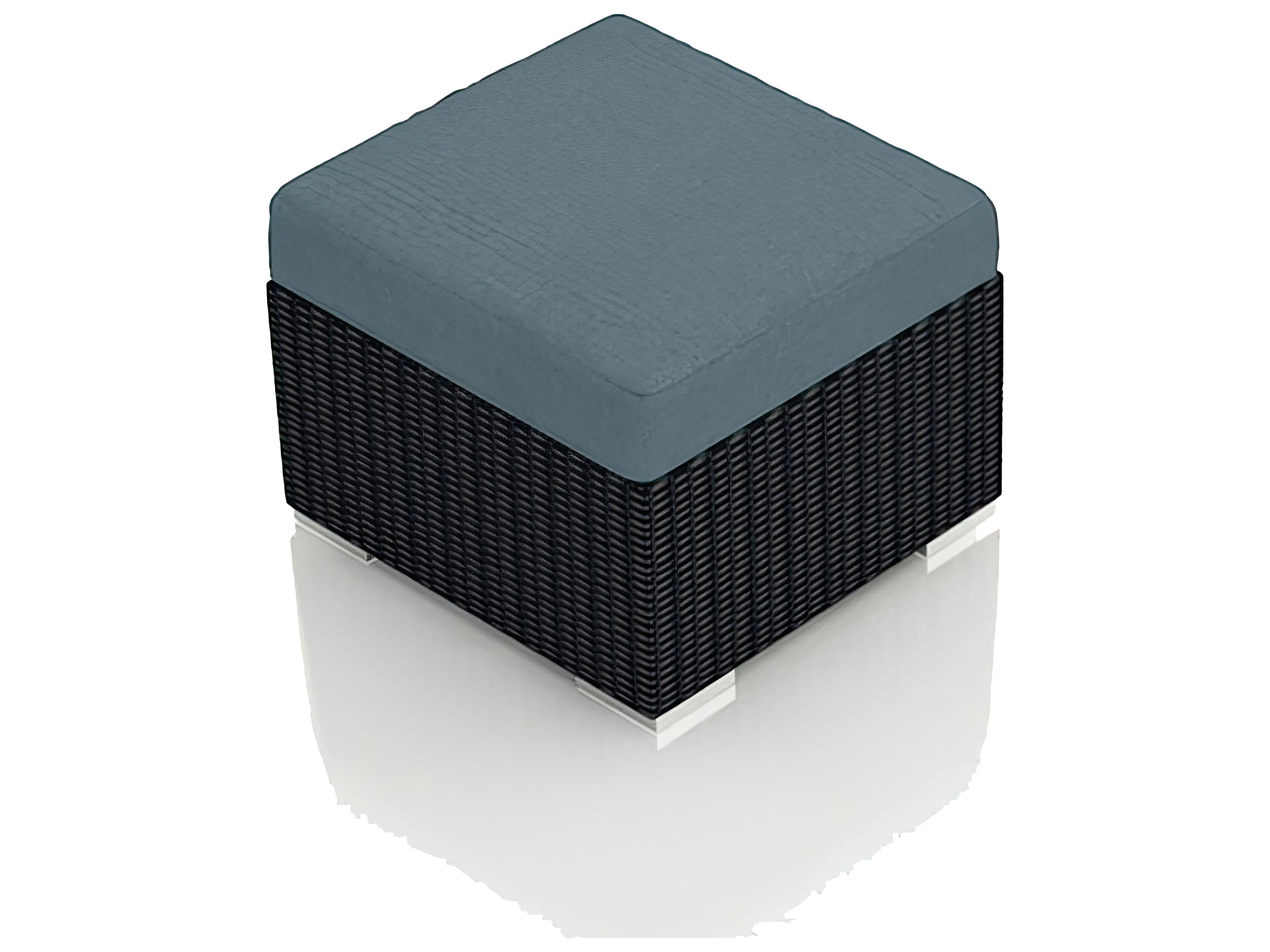 Harmonia Living Urbana Wicker Double Patio Ottoman