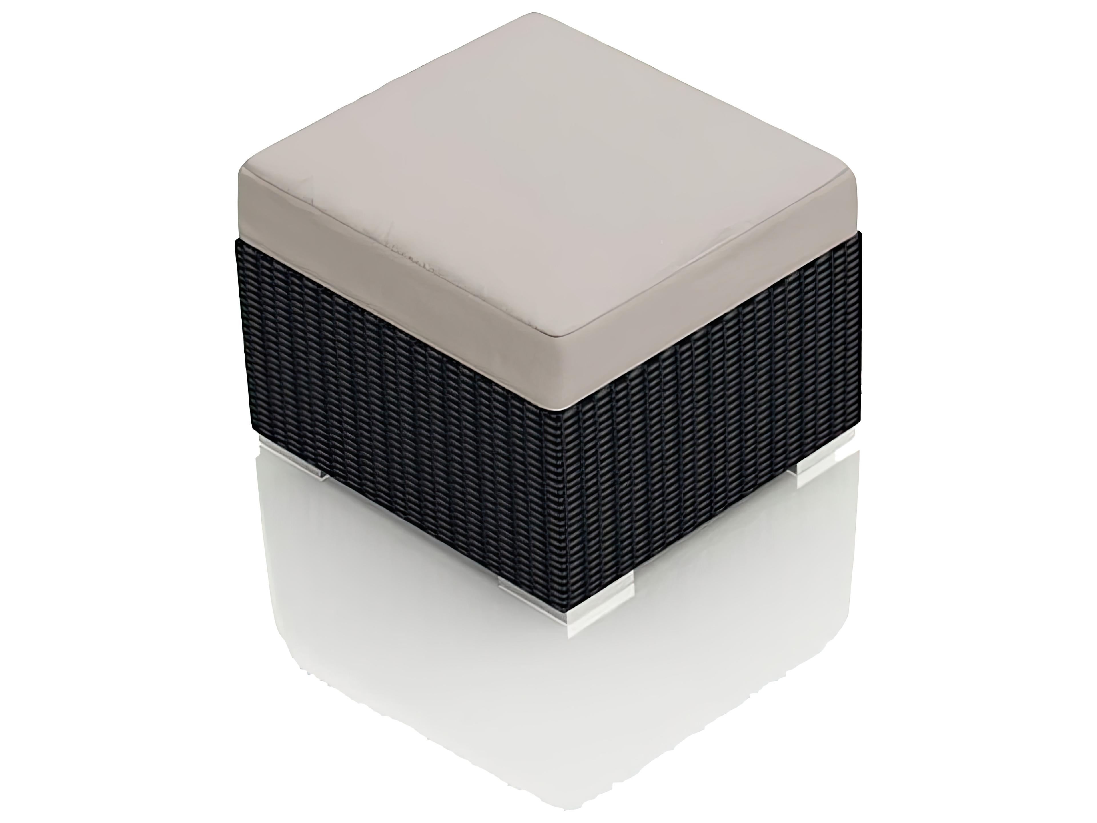 Harmonia Living Urbana Wicker Double Patio Ottoman