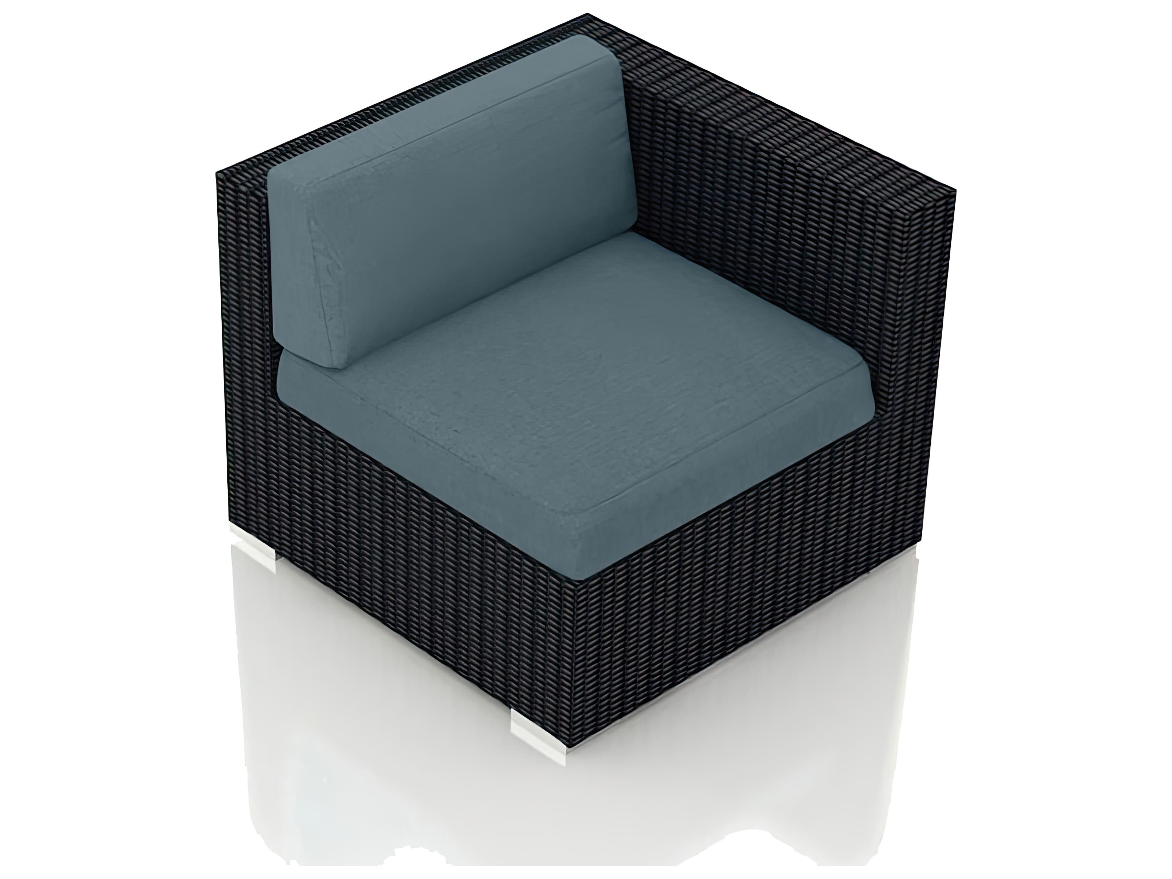 Harmonia Living Urbana Wicker Right Arm Section Outdoor Patio Lounge Chair