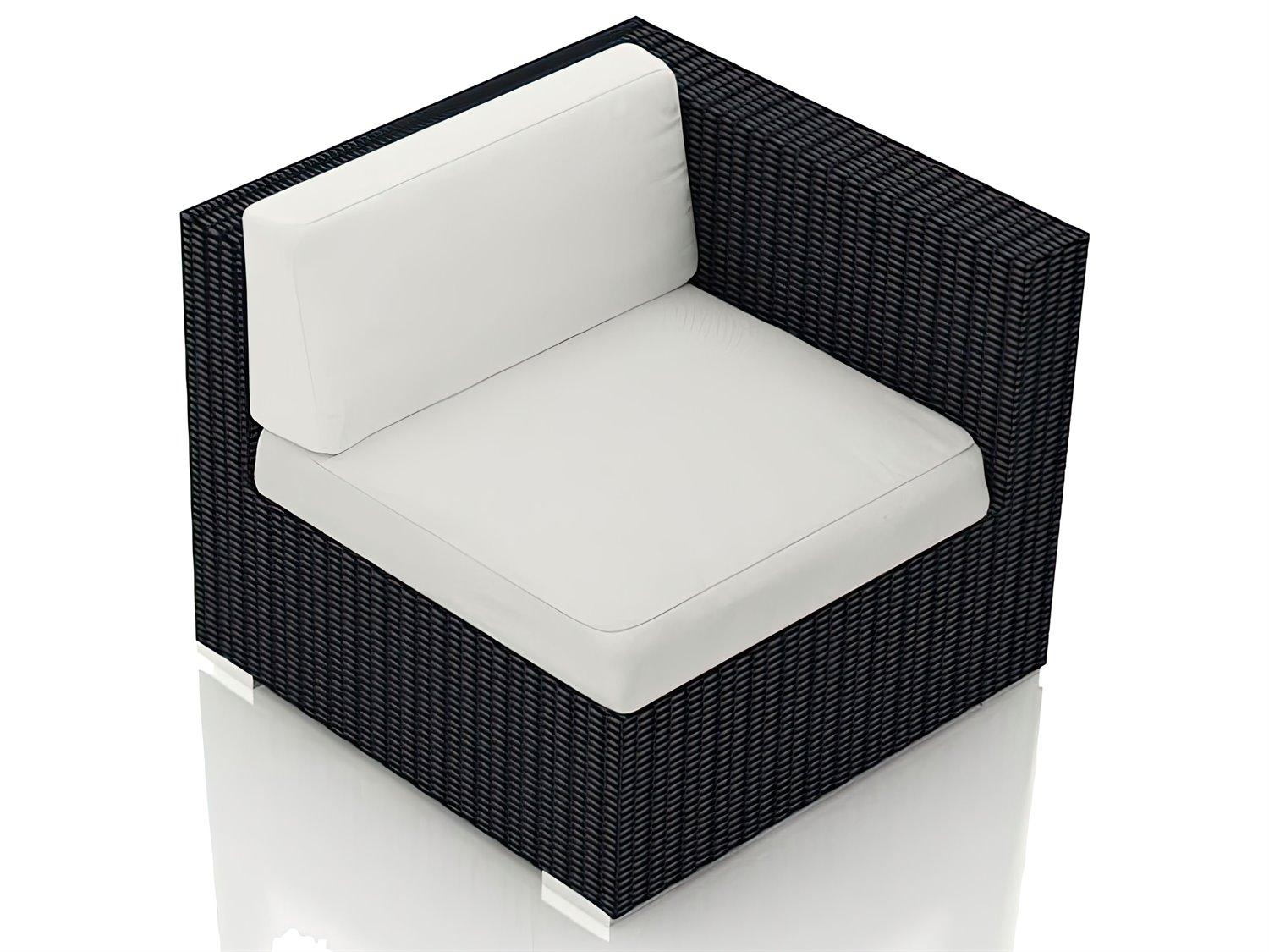 Harmonia Living Urbana Wicker Right Arm Section Outdoor Patio Lounge Chair