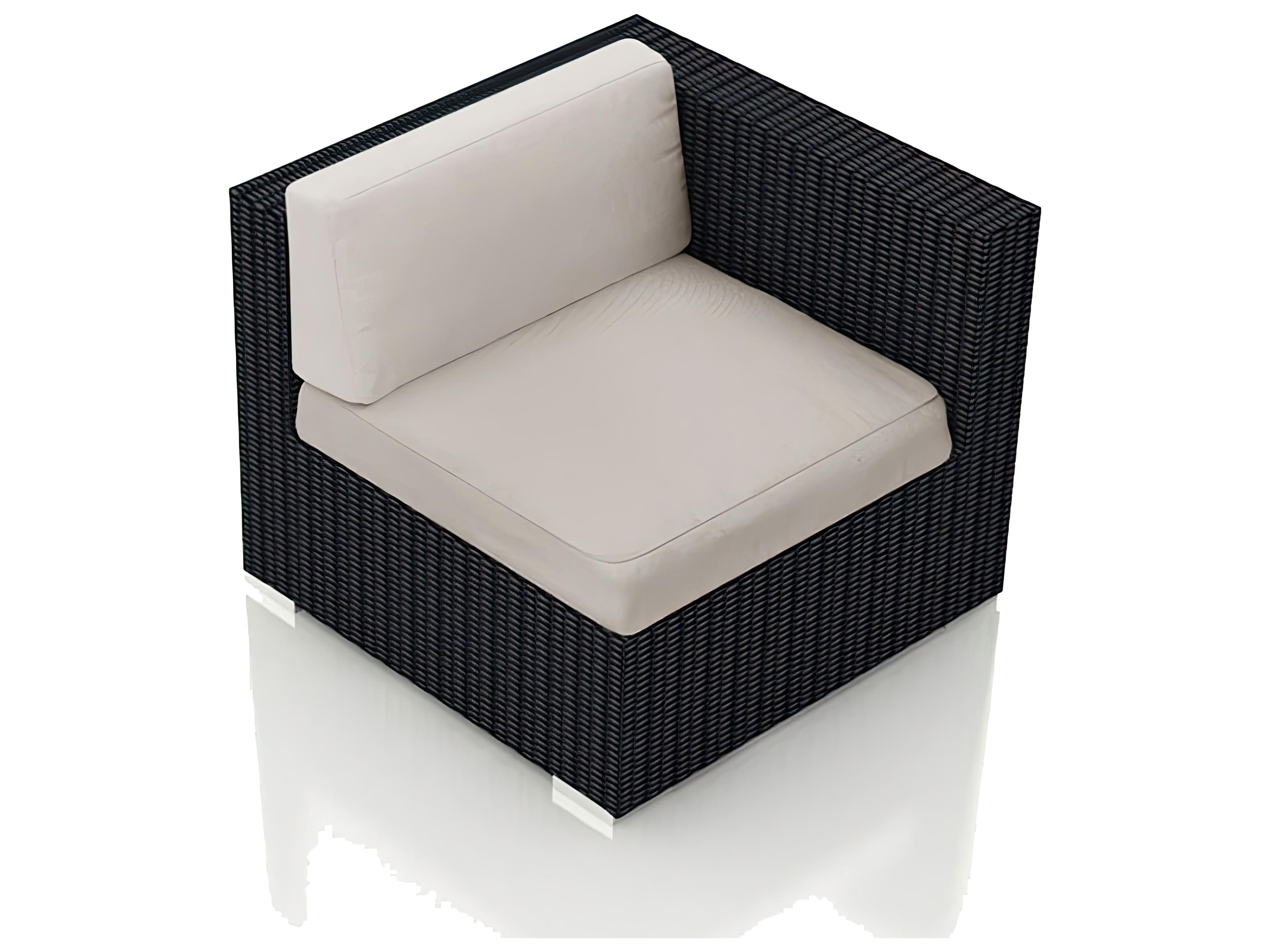 Harmonia Living Urbana Wicker Right Arm Section Outdoor Patio Lounge Chair