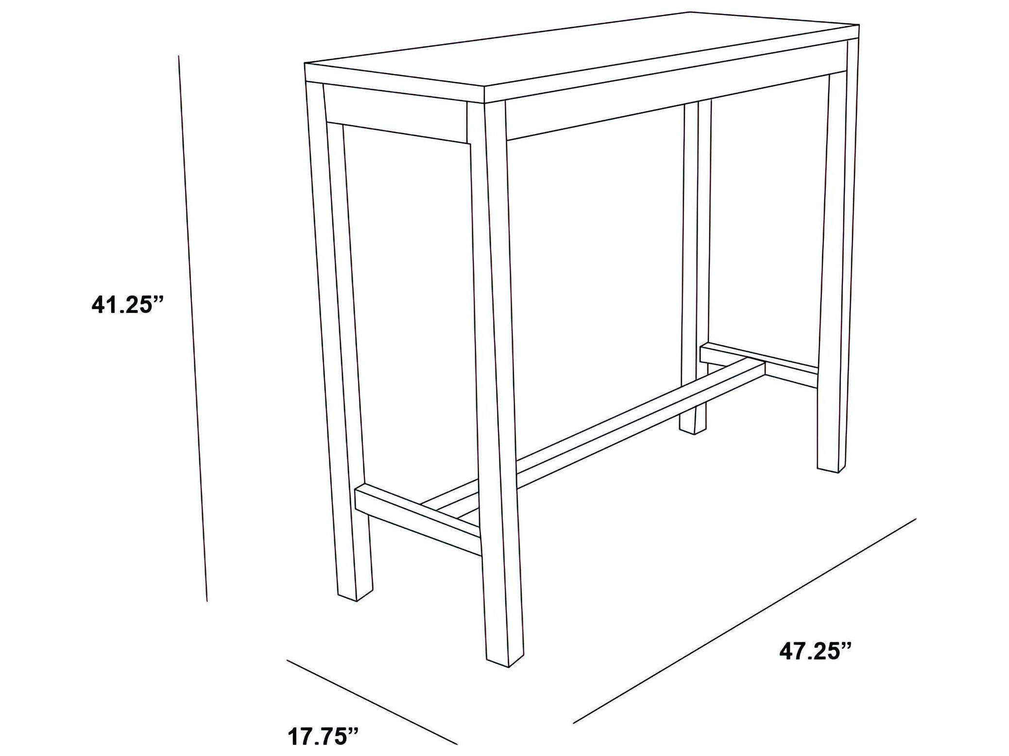 Harmonia Living Vino Teak Rectangular Bar table
