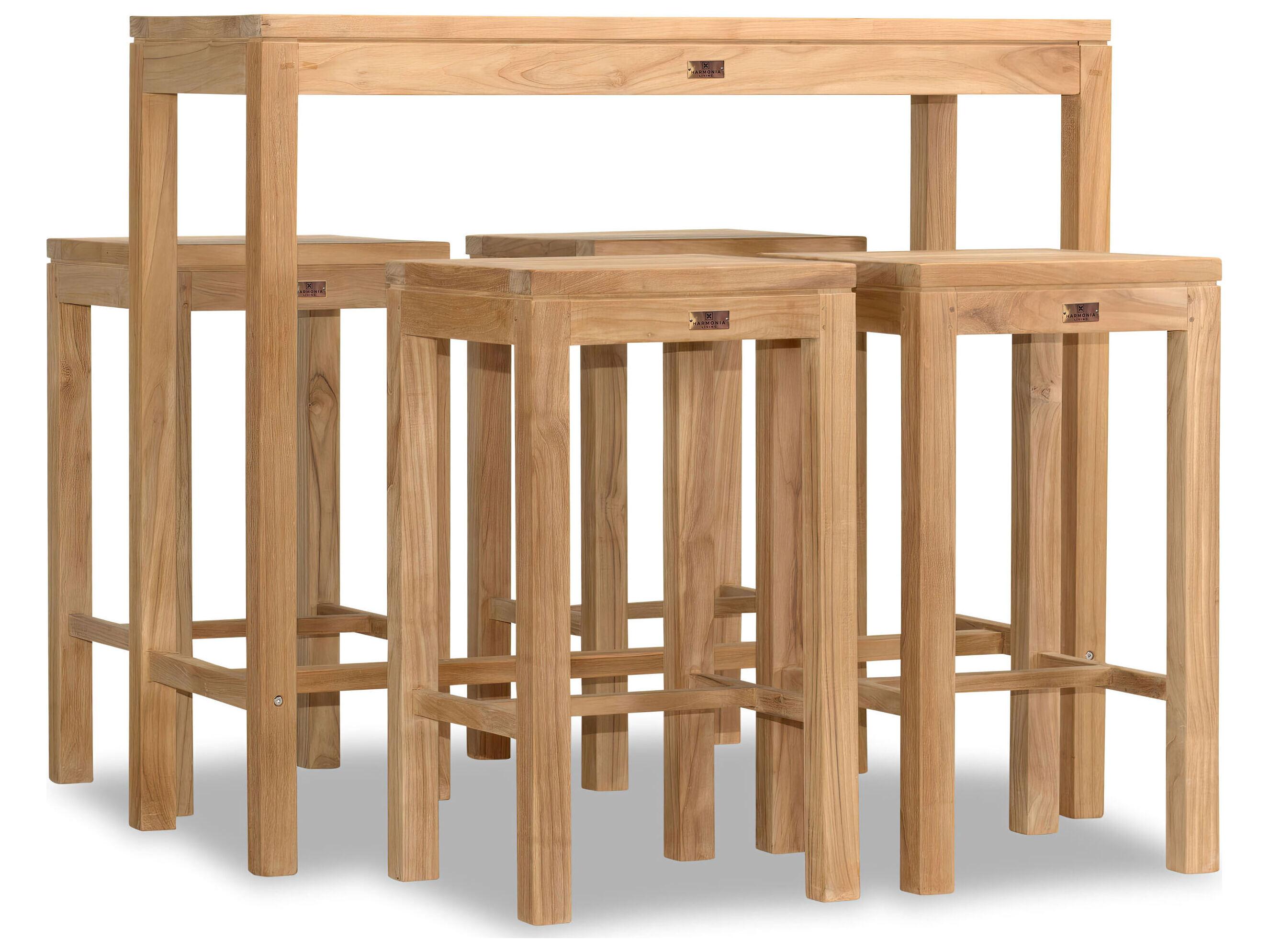 Harmonia Living Vino Teak5 Piece Bar Set