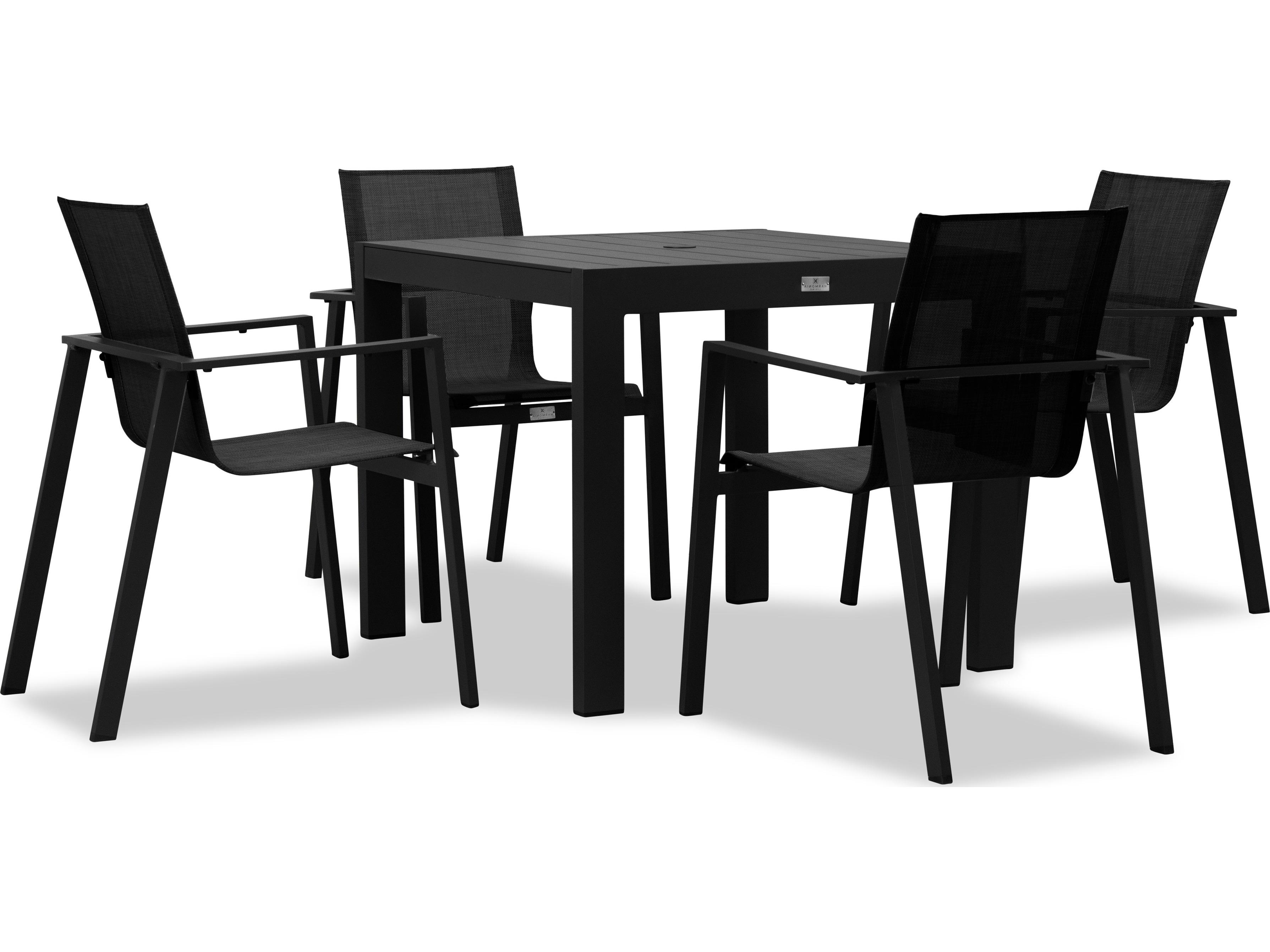Harmonia Living Lift Aluminum Sling 4 Piece Outdoor Patio Dining Set