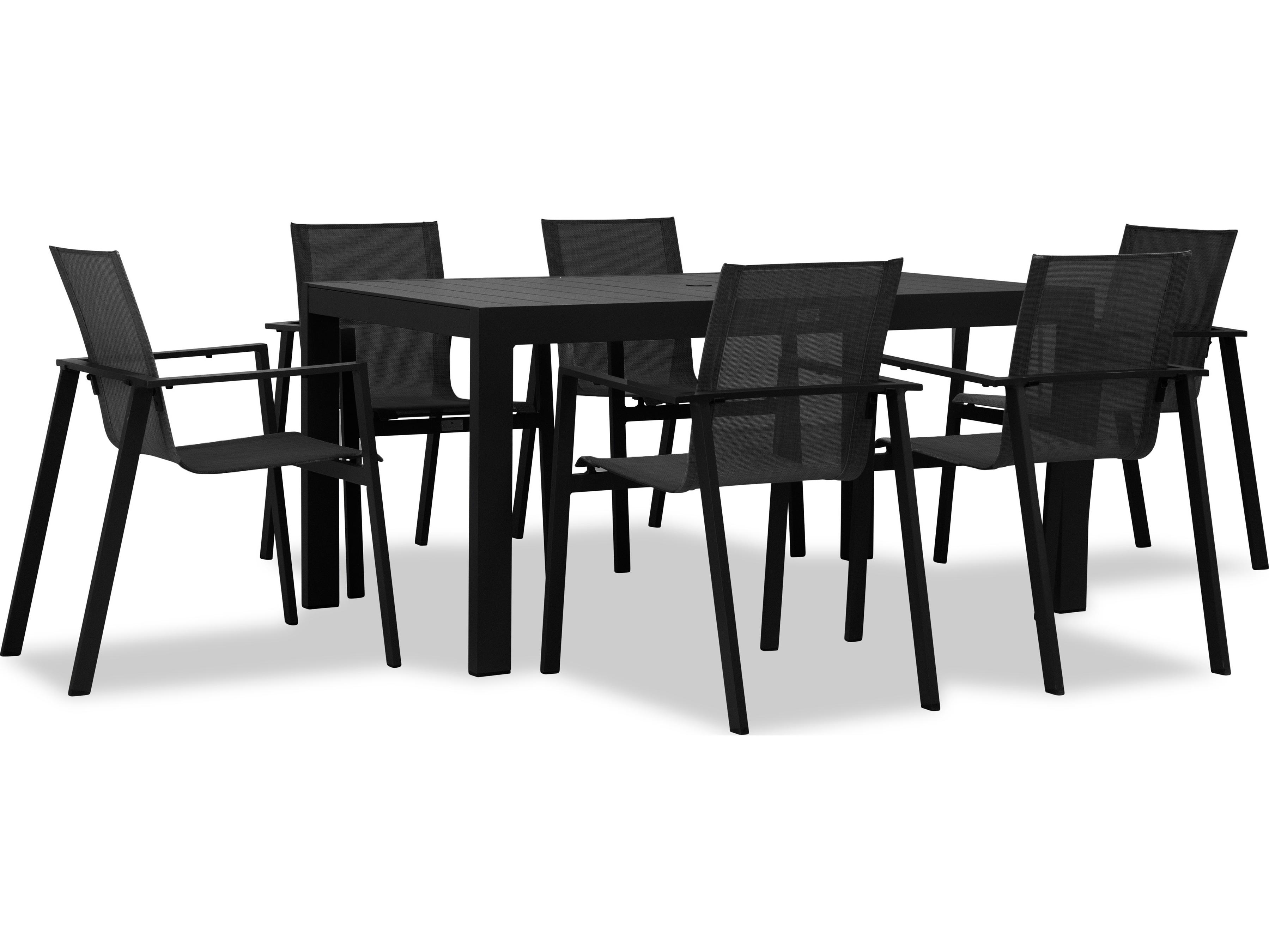 Harmonia Living Lift Aluminum Sling 6 Piece Patio Dining Set