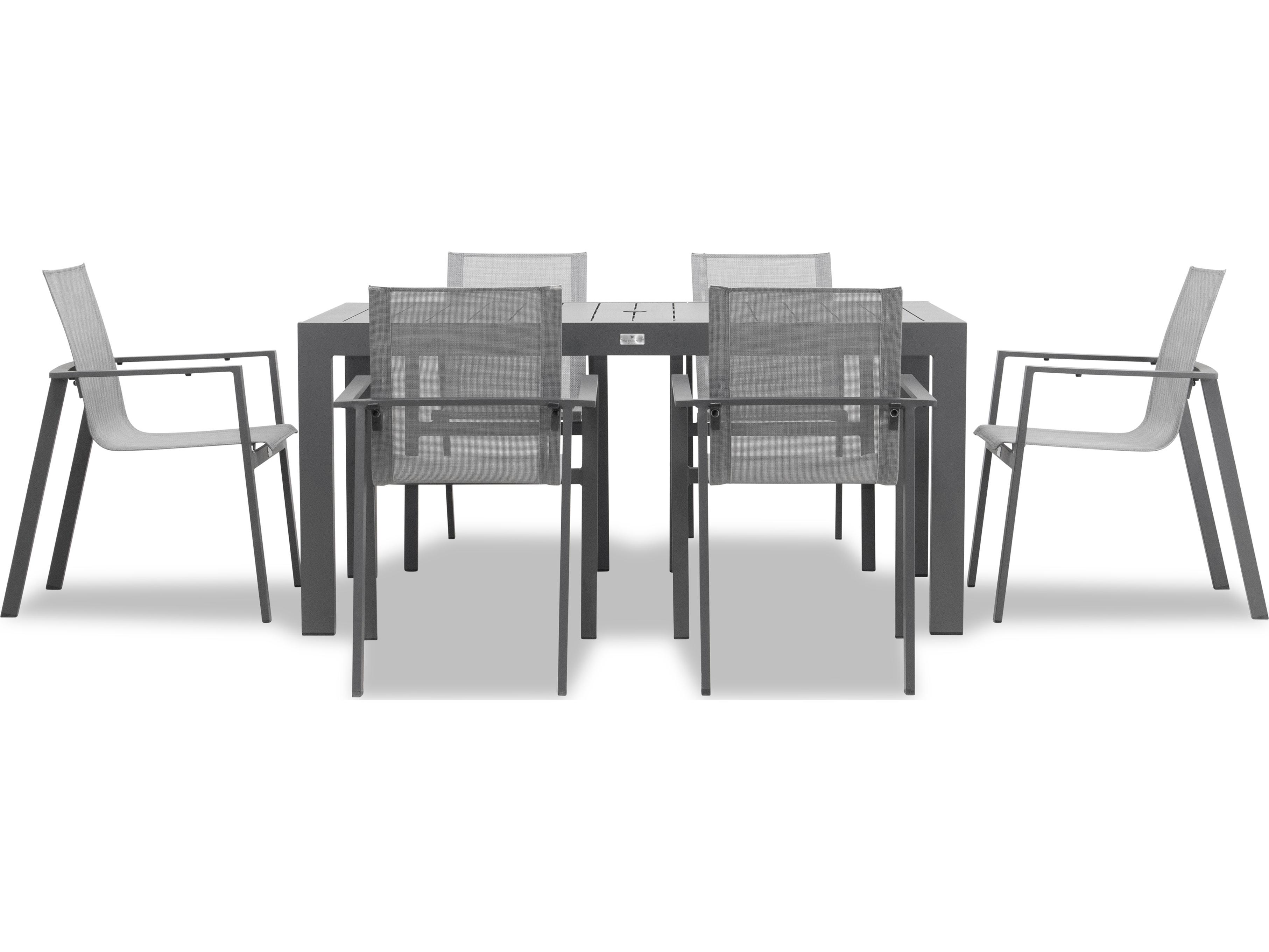 Harmonia Living Lift Aluminum Sling 6 Piece Patio Dining Set