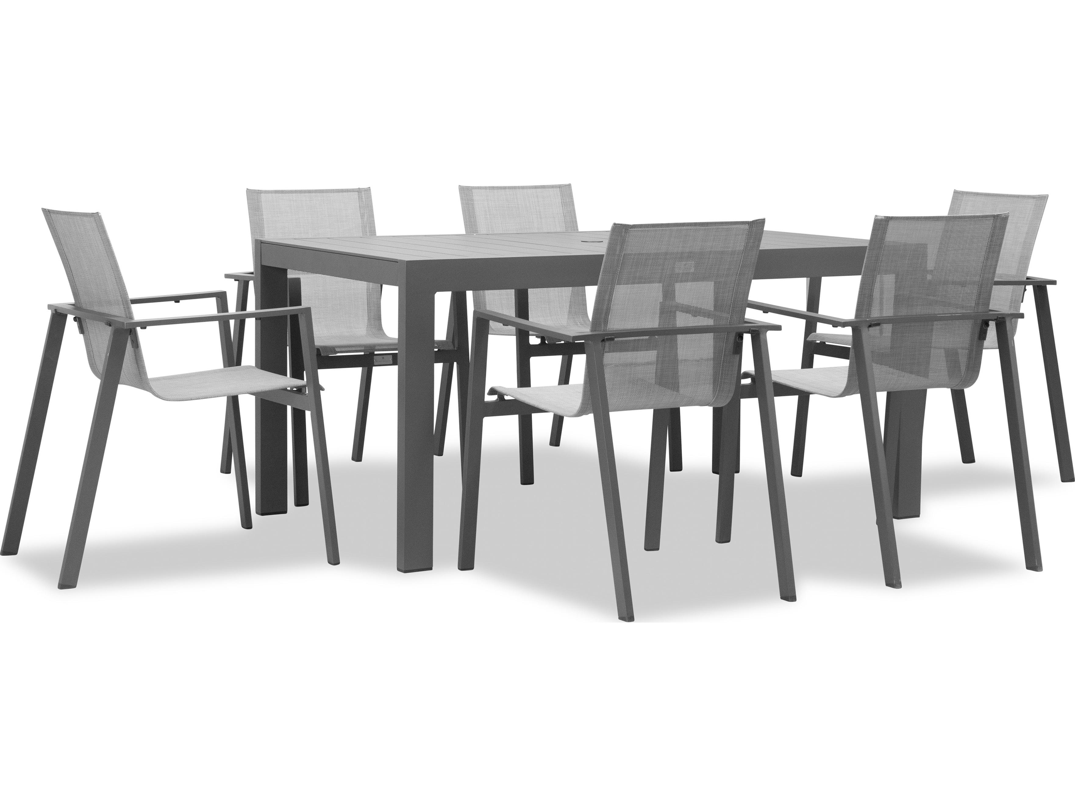 Harmonia Living Lift Aluminum Sling 6 Piece Patio Dining Set