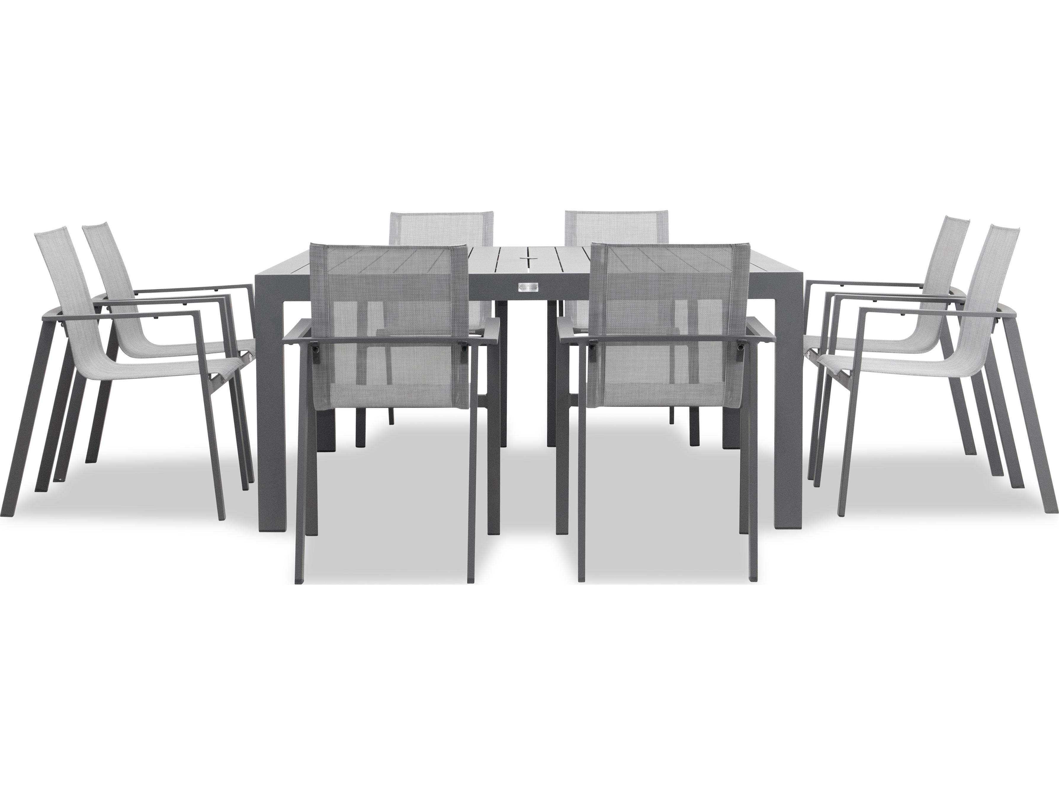 Harmonia Living Lift Aluminum Sling 9 Piece Outdoor Patio Dining Set
