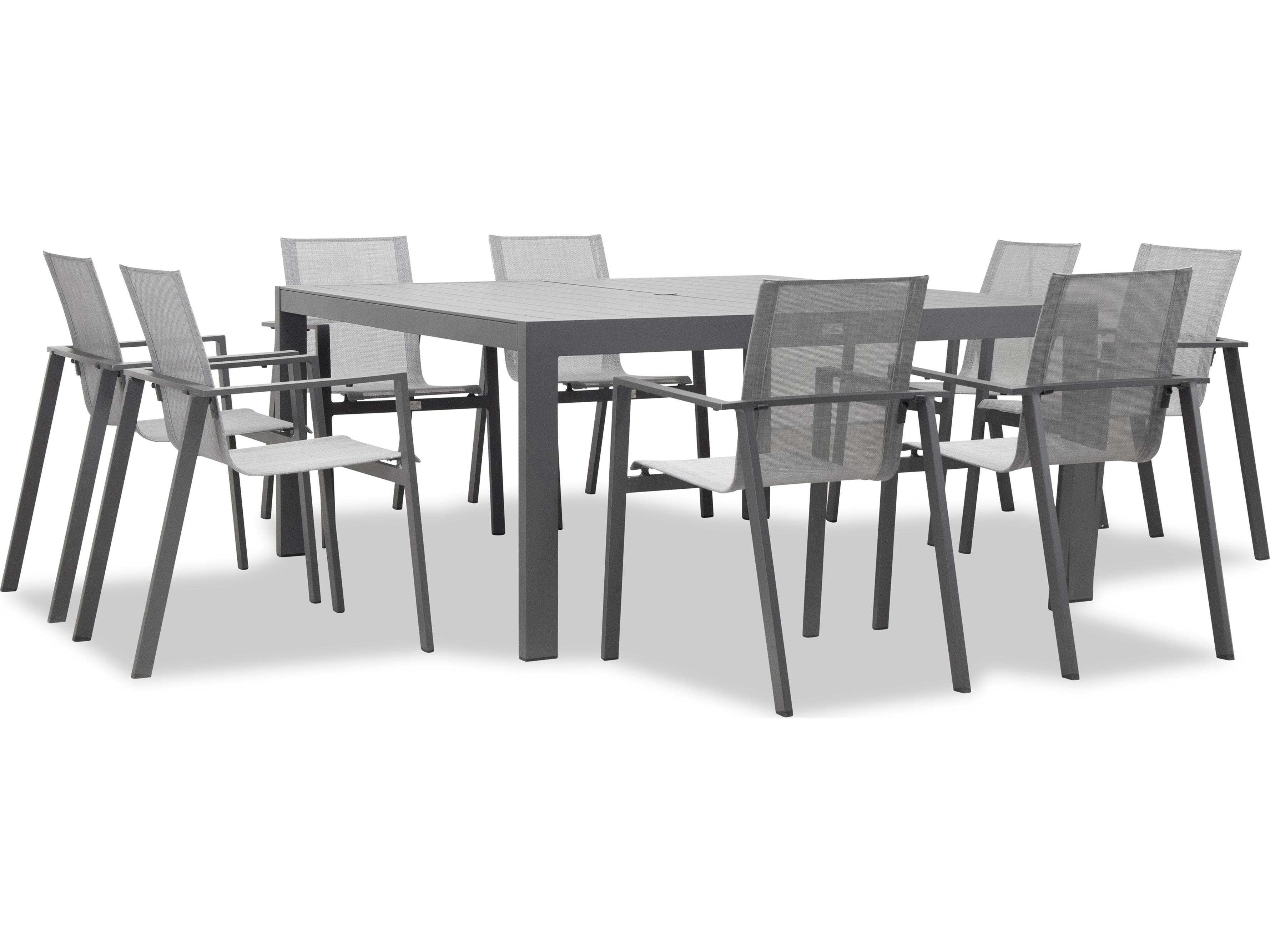 Harmonia Living Lift Aluminum Sling 9 Piece Outdoor Patio Dining Set