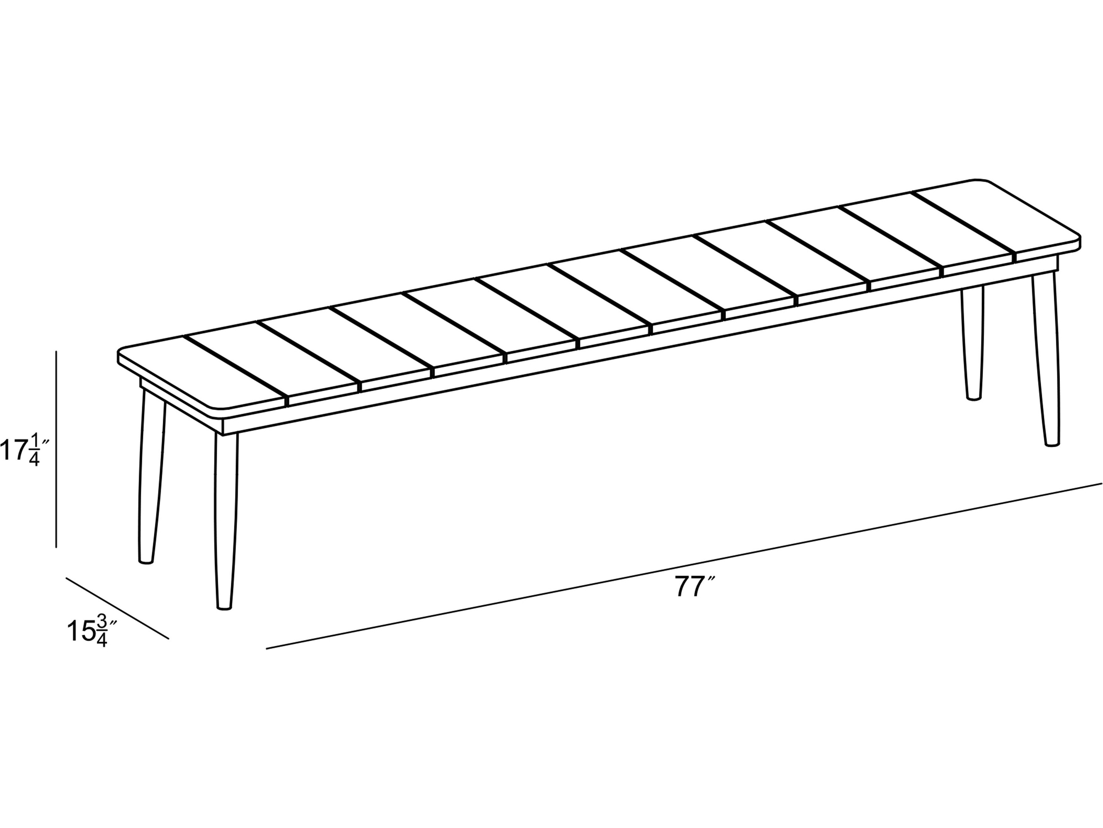 Harmonia Living Louie Reclaimed Teak Dining Outdoor Bench