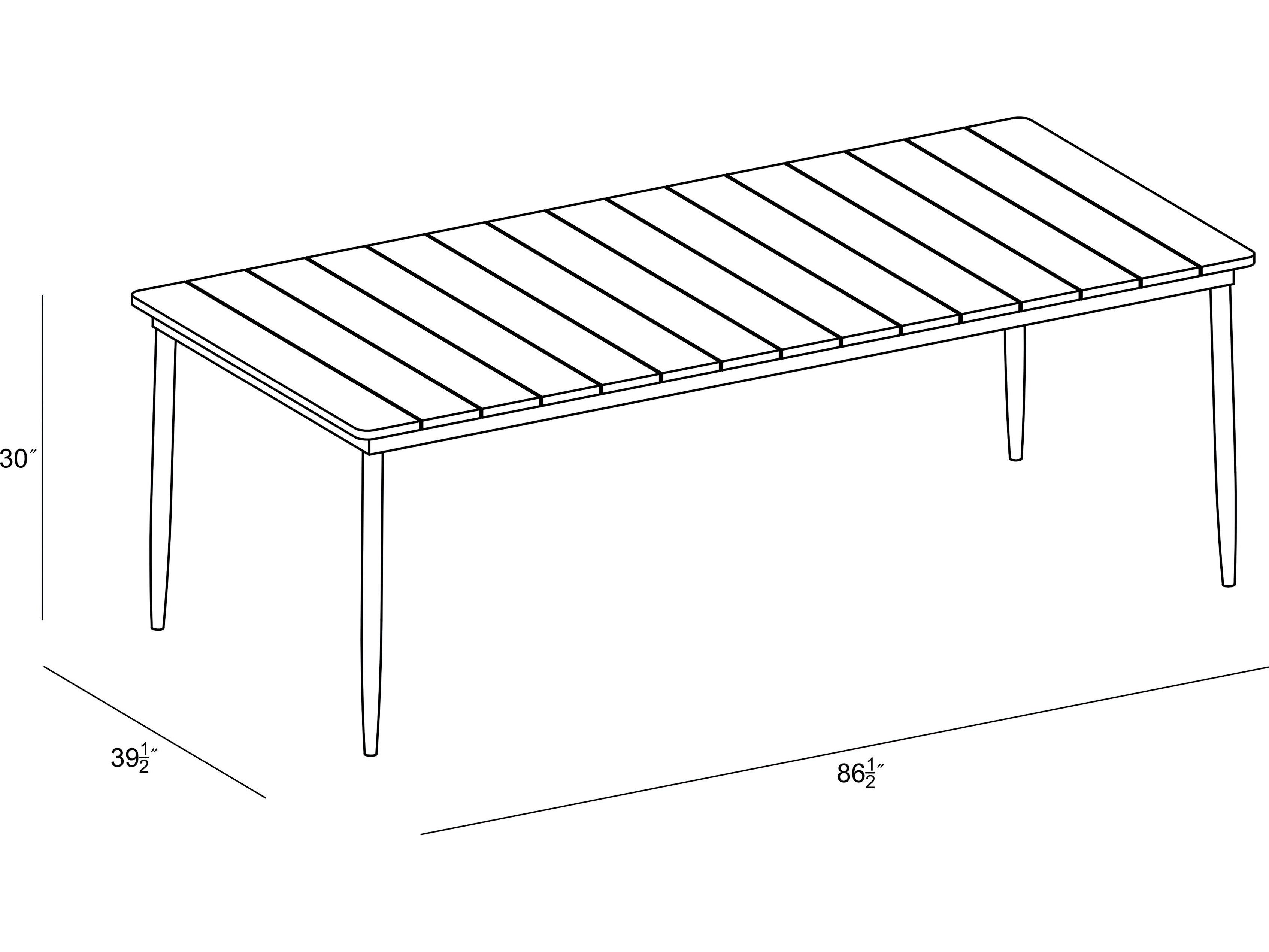 Harmonia Living Louie Aluminum Dining Rectangular Teak Top Dining table