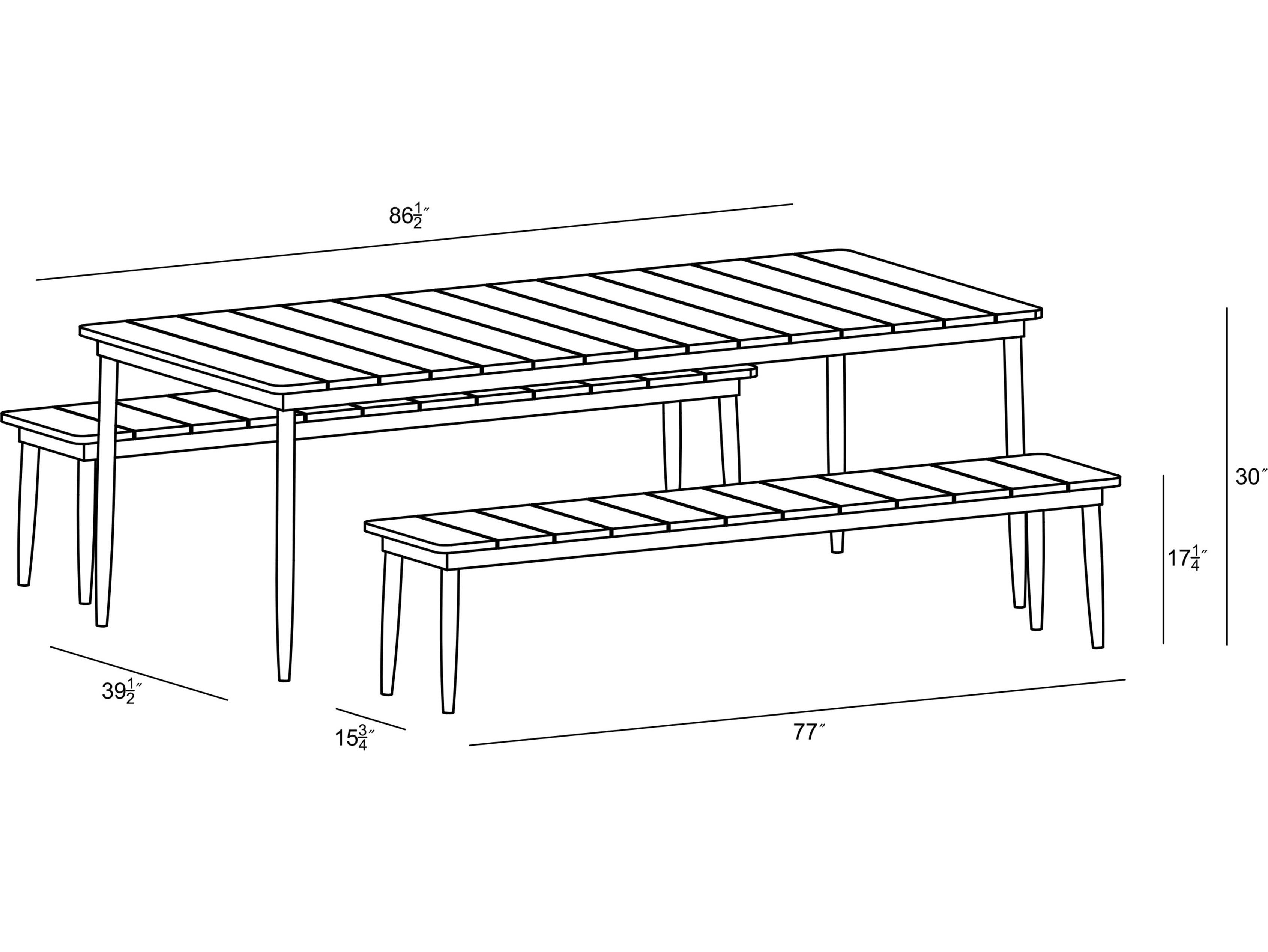 Harmonia Living Louie Aluminum Black 6 Seat Patio Dining Set