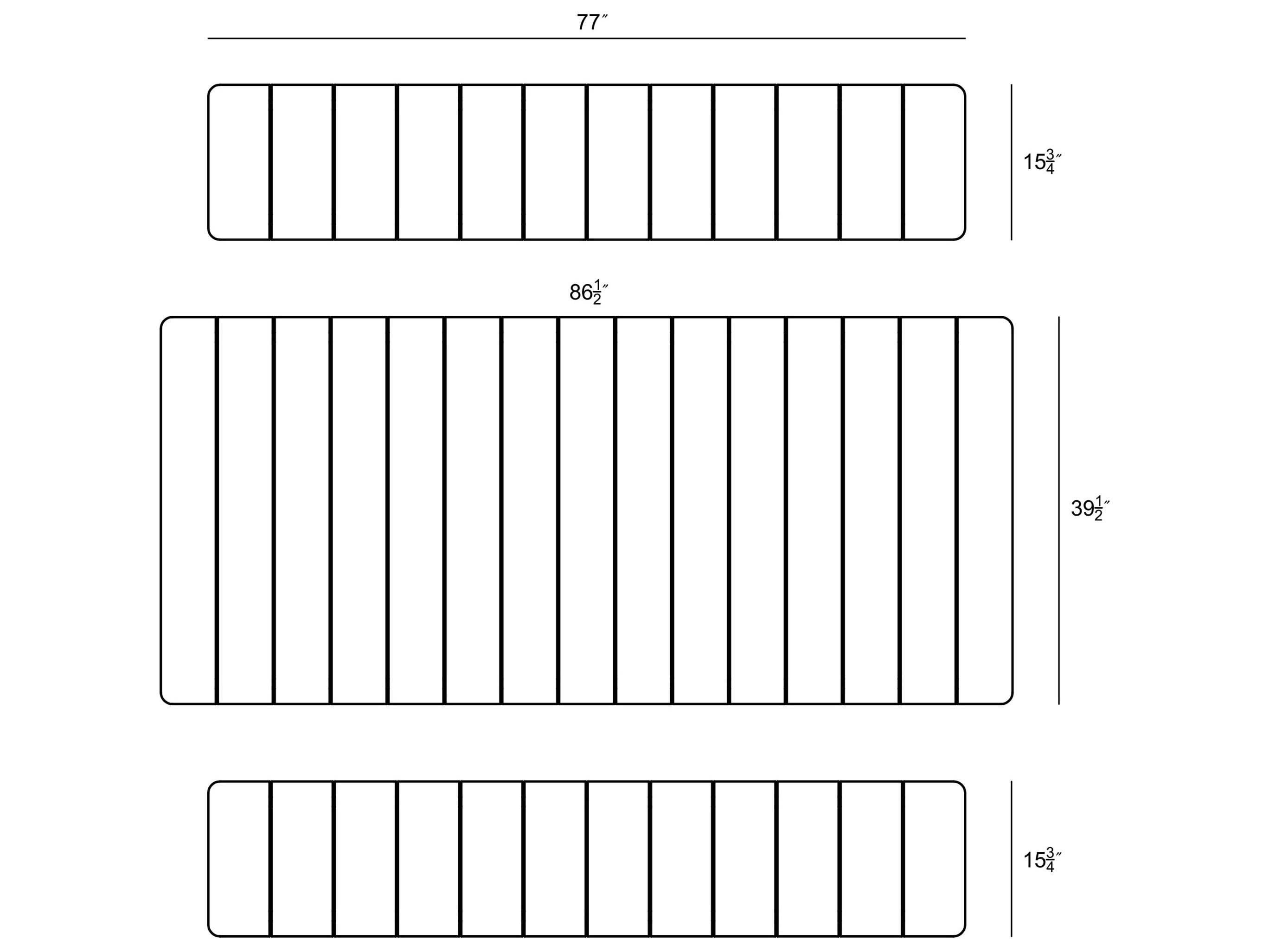 Harmonia Living Louie Aluminum Black 6 Seat Patio Dining Set