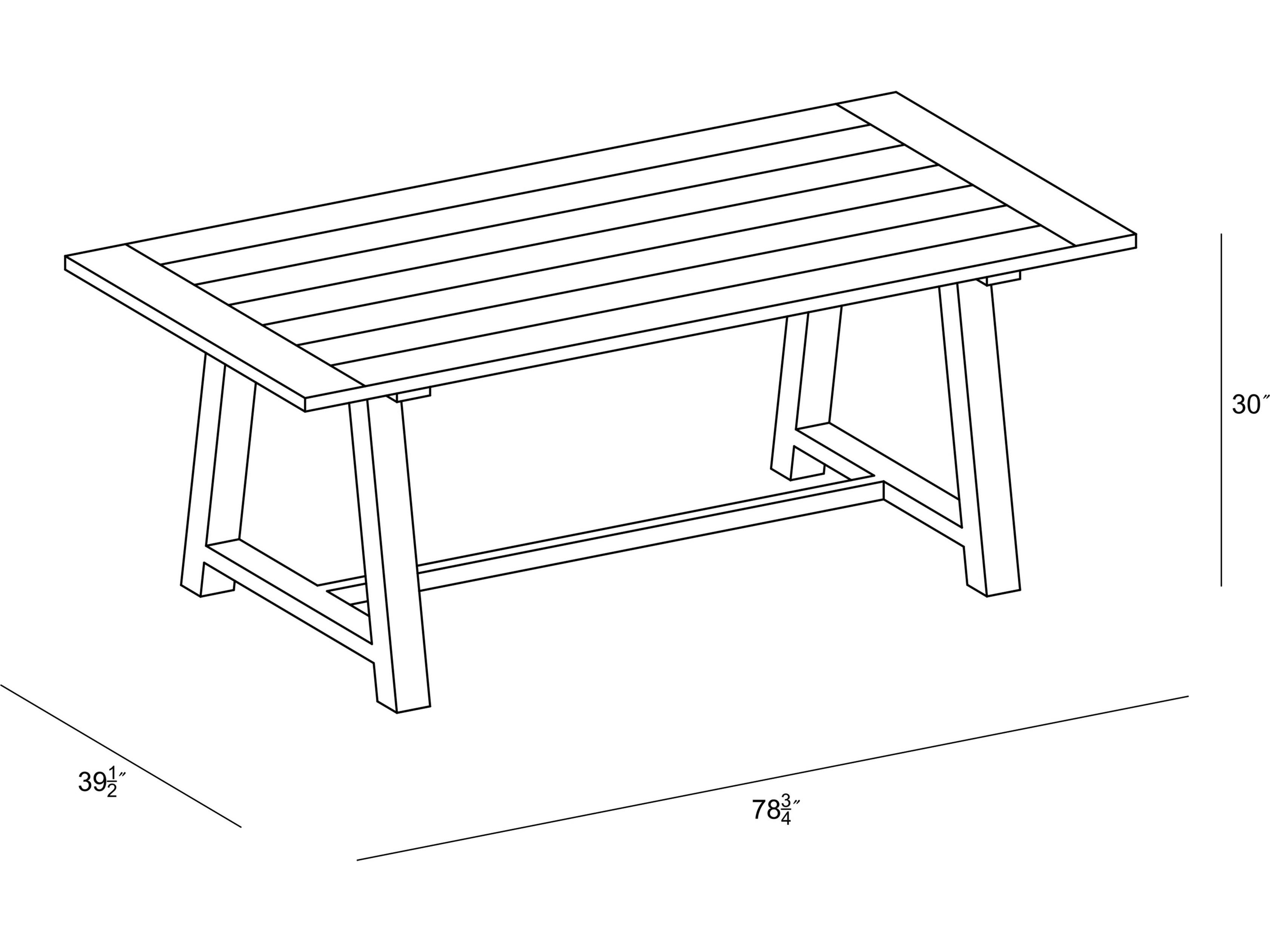 Harmonia Living Mill Reclaimed Teak Rectangular Dining table