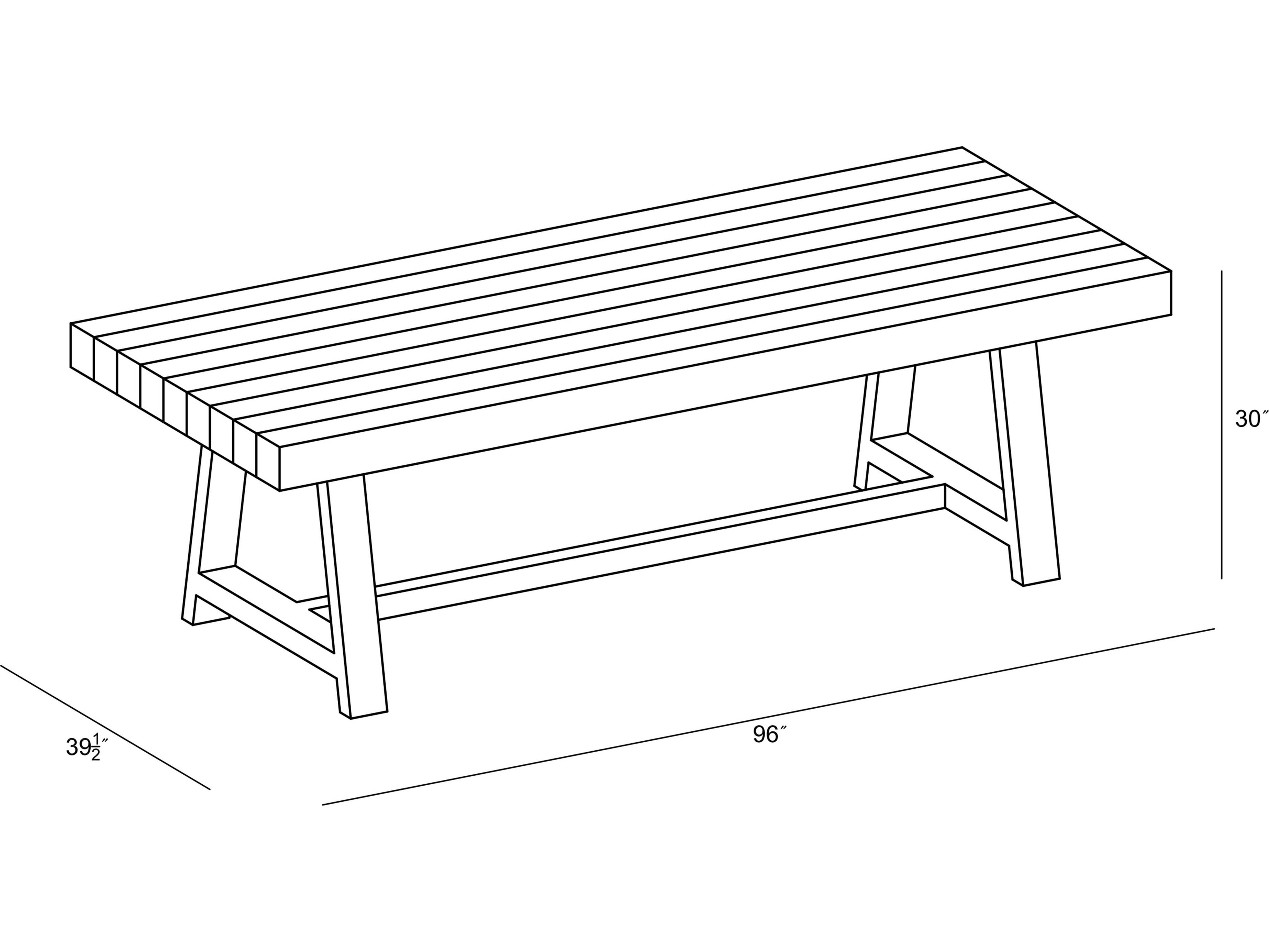 Harmonia Living Mill Reclaimed Teak Rectangular Dining table