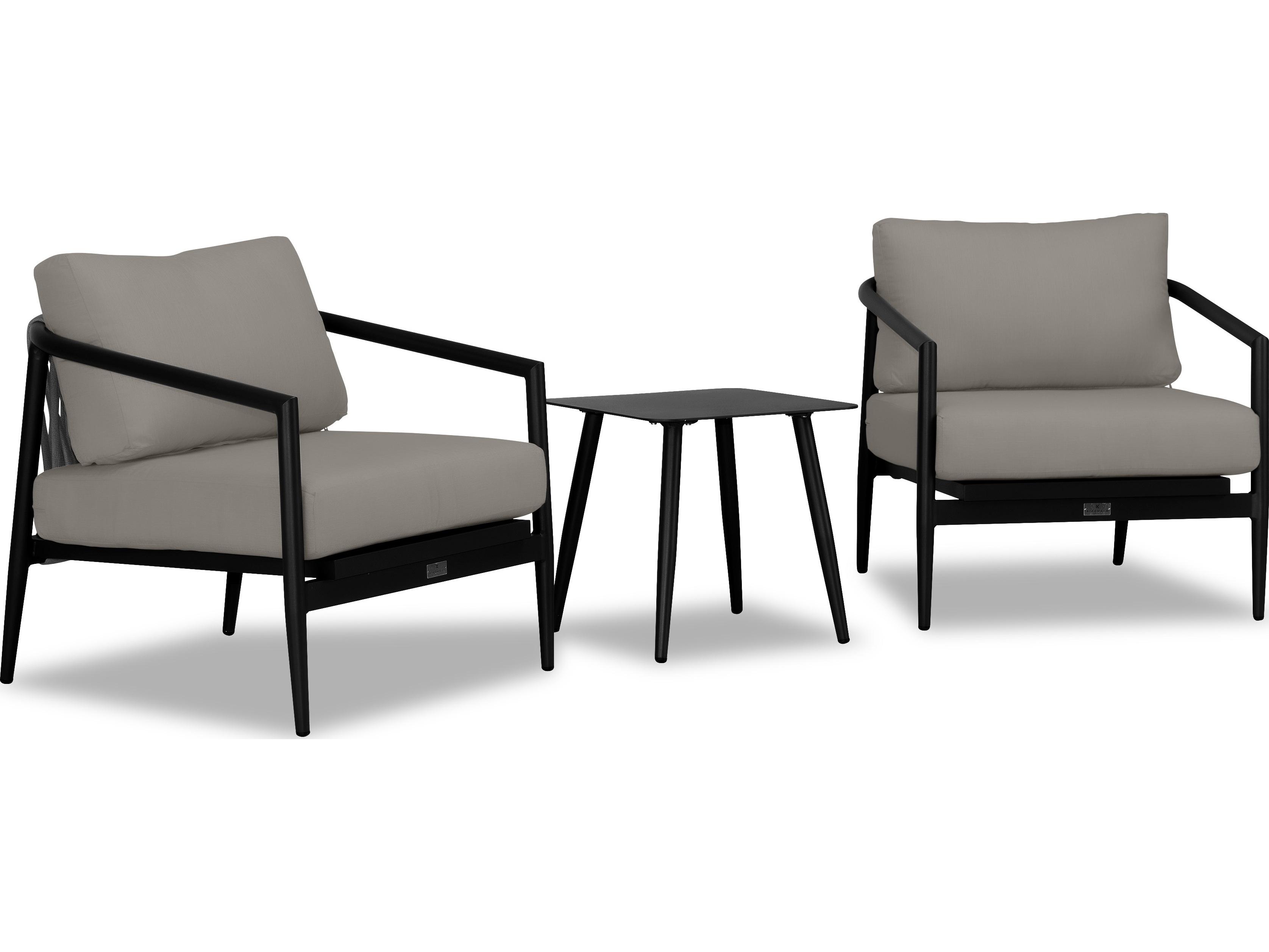 Harmonia Living Olio Aluminum 3 Piece Outdoor Lounge Set