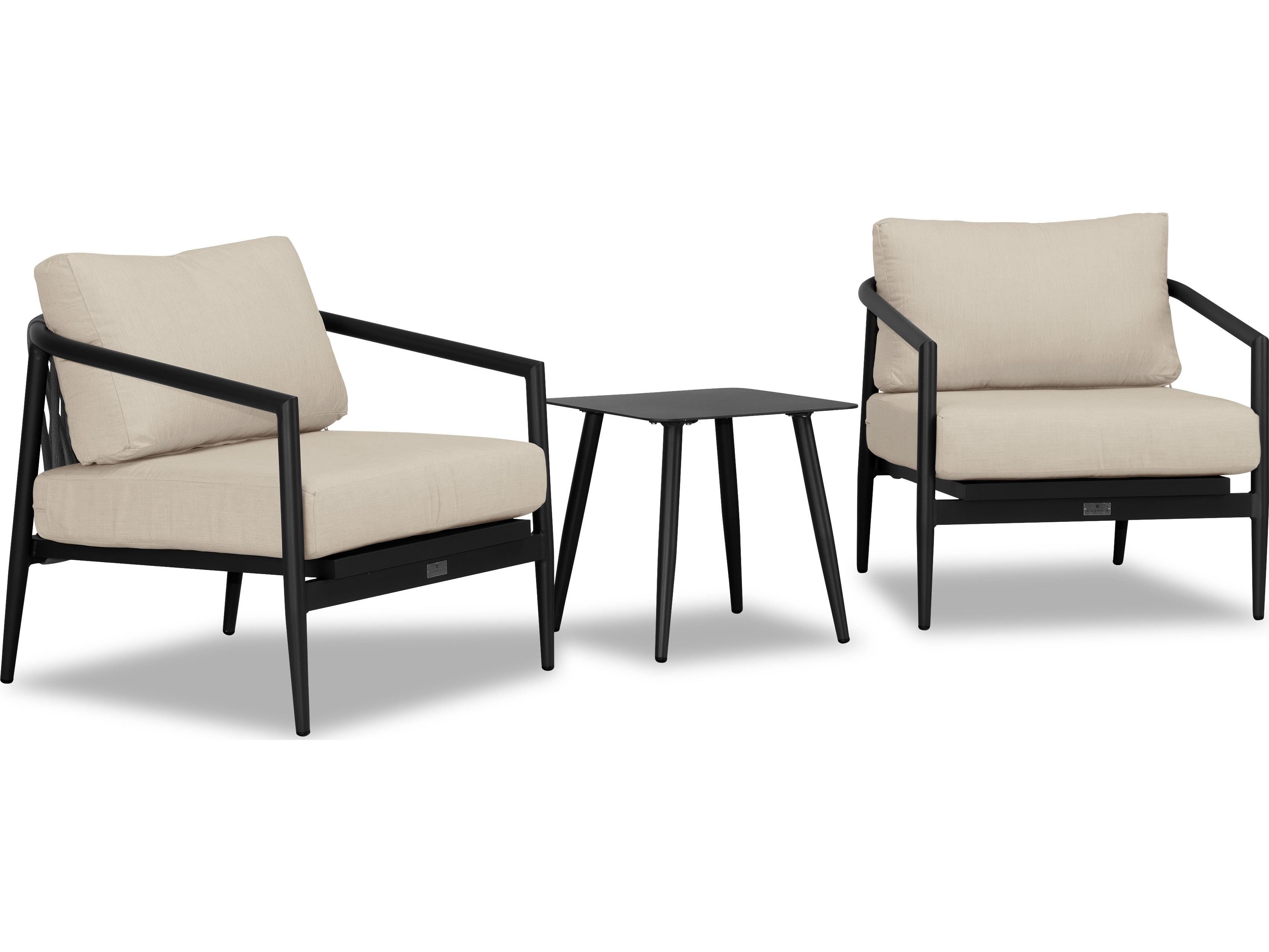 Harmonia Living Olio Aluminum 3 Piece Outdoor Lounge Set