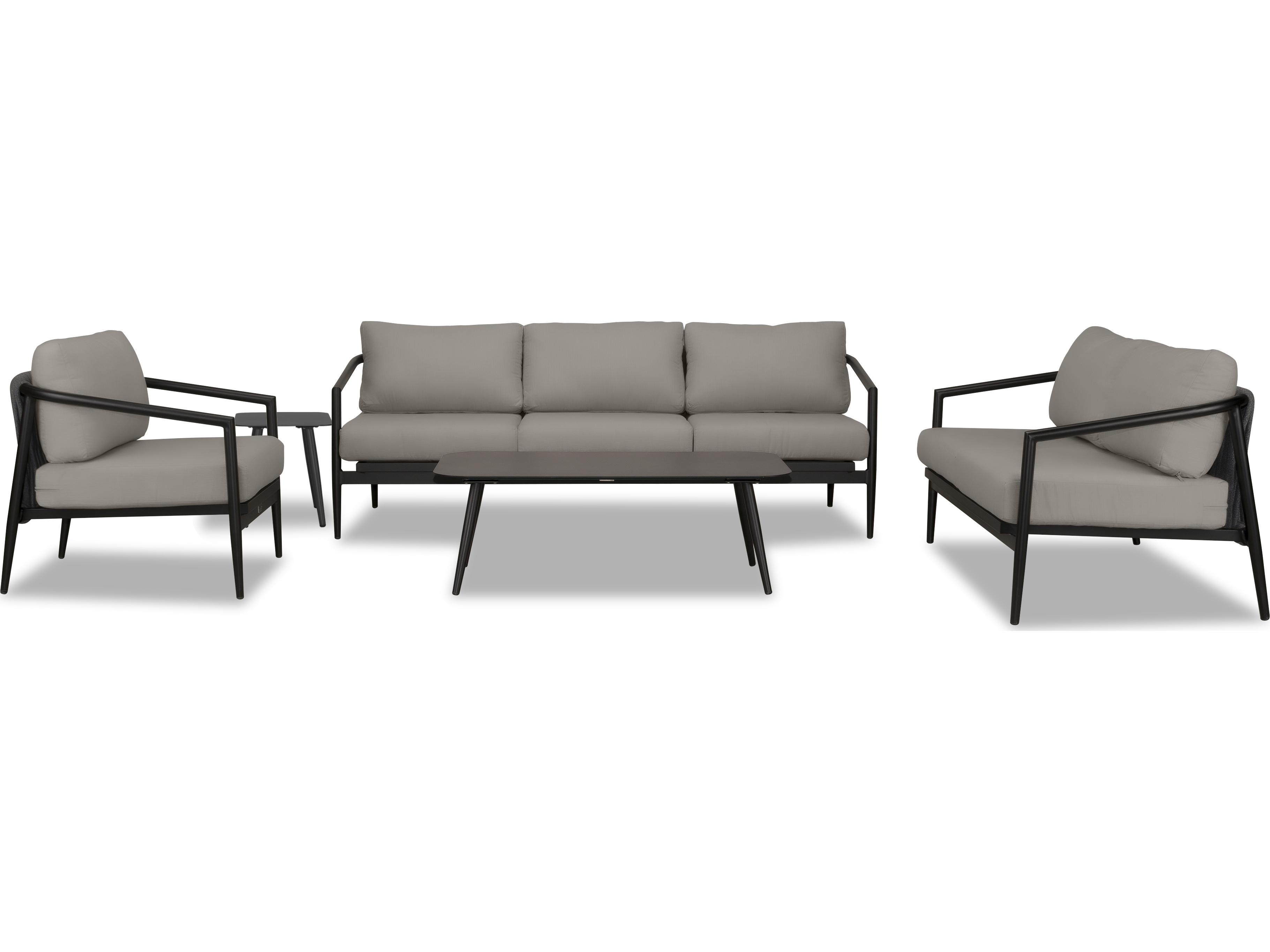 Harmonia Living Olio Aluminum 5 Piece Outdoor Patio Lounge Set