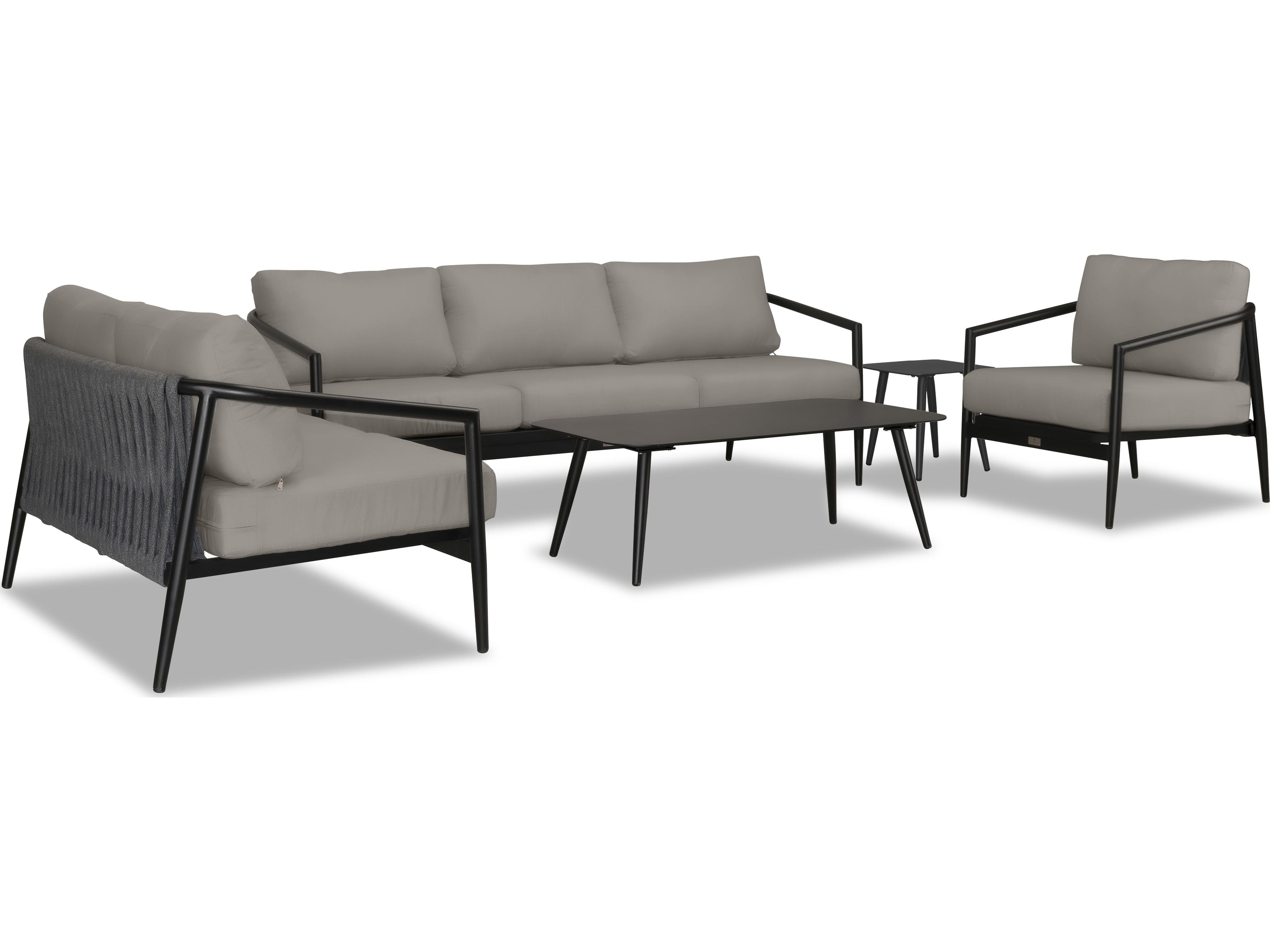 Harmonia Living Olio Aluminum 5 Piece Outdoor Patio Lounge Set