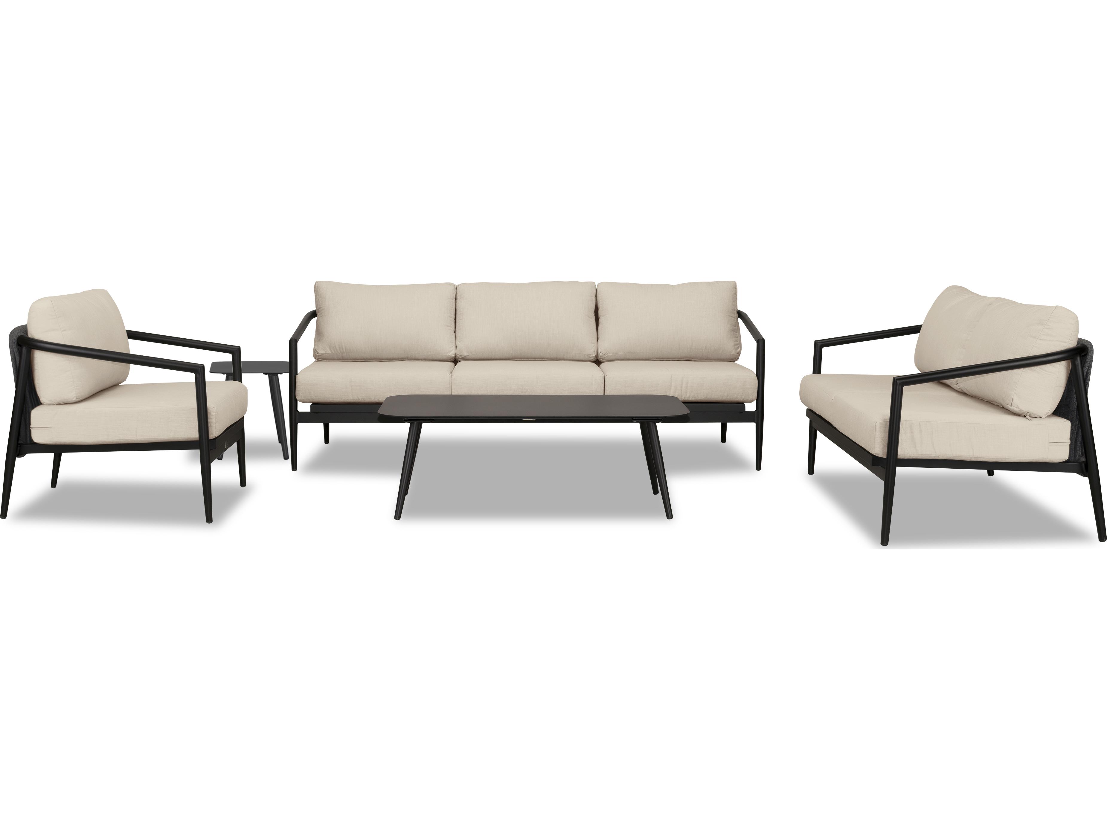 Harmonia Living Olio Aluminum 5 Piece Outdoor Patio Lounge Set